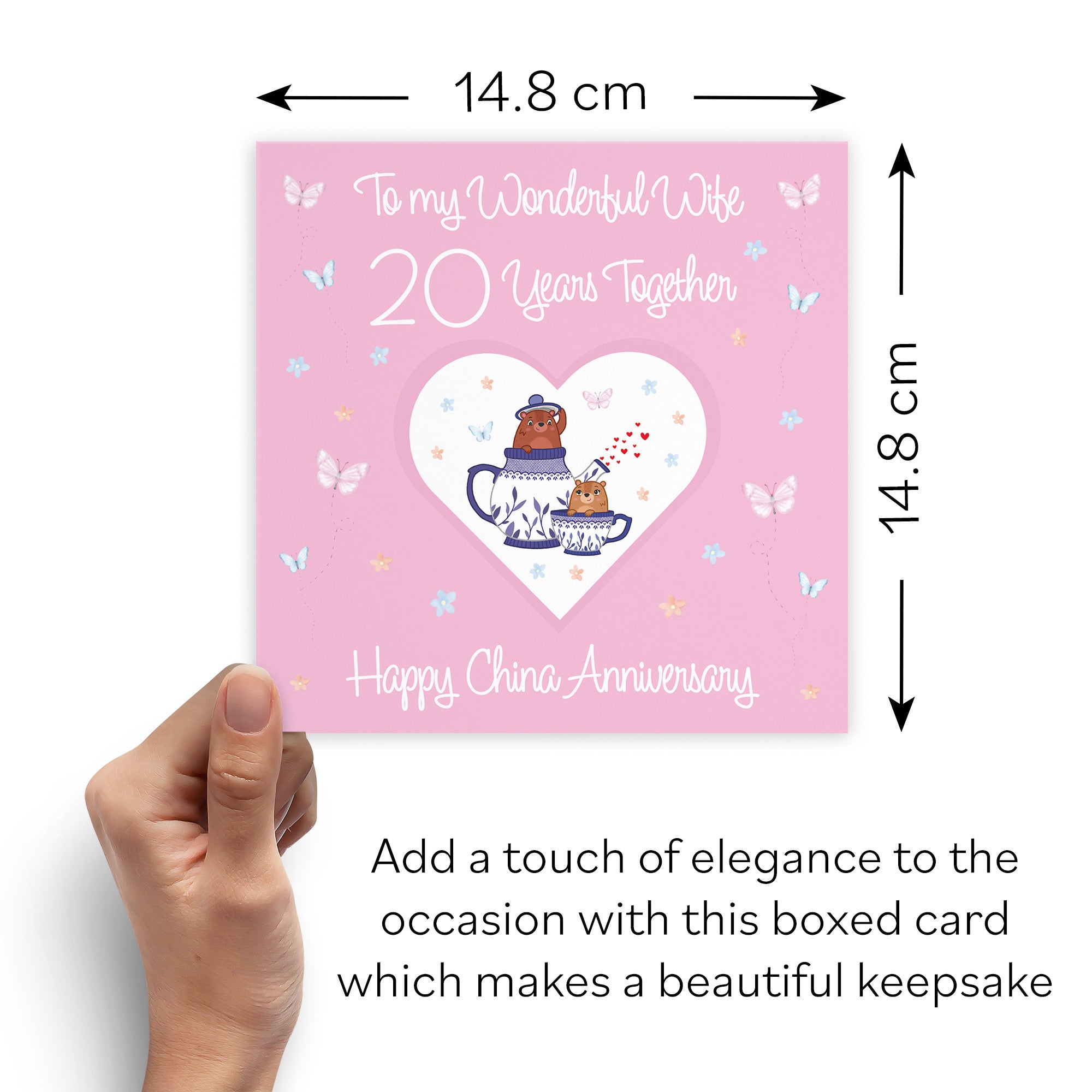 Boxed Wife 20th Anniversary Card China Romantic Meadows - Default Title (B0D5YN1F1S)