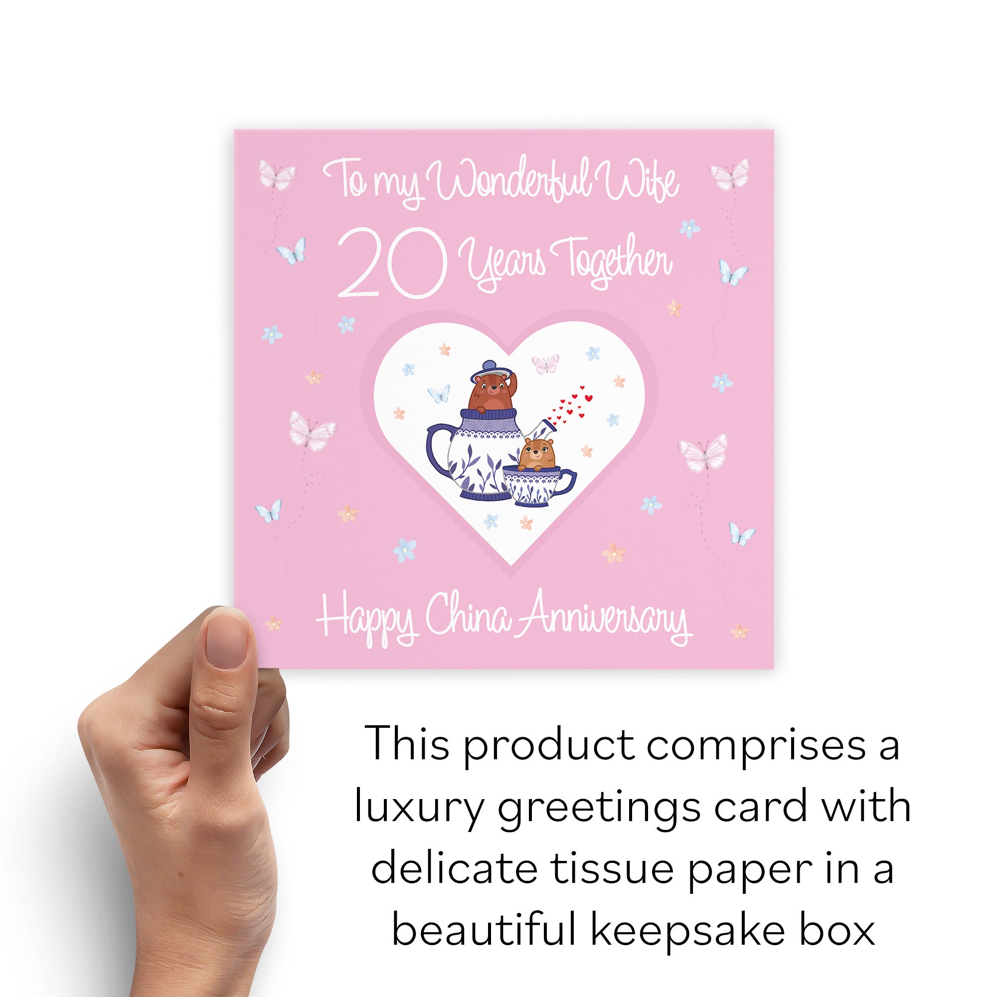 Boxed Wife 20th Anniversary Card China Romantic Meadows - Default Title (B0D5YN1F1S)