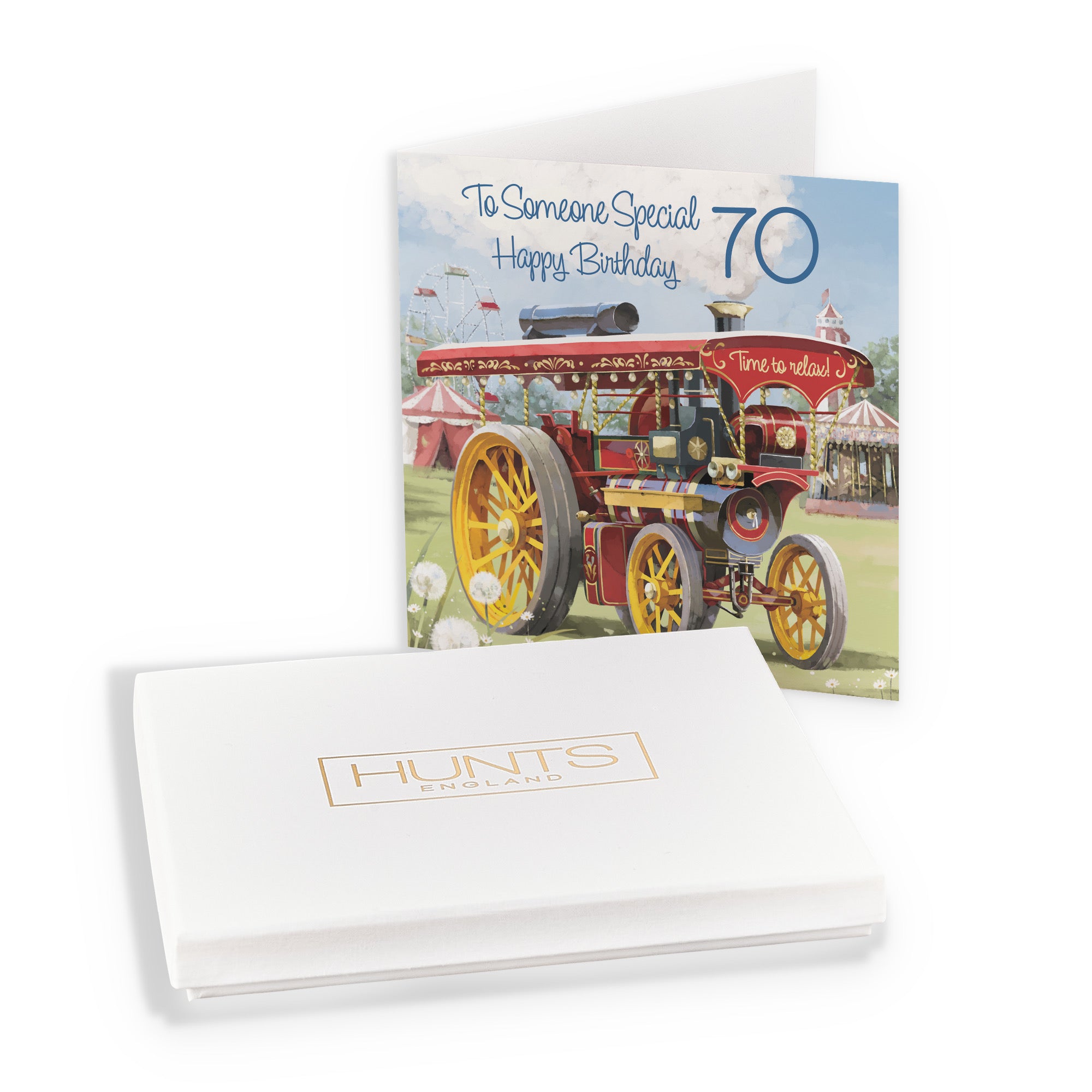 Boxed 70th Someone Special Traction Engine Birthday Card Steam Tractor Milo's Gallery - Default Title (B0D5YN274P)