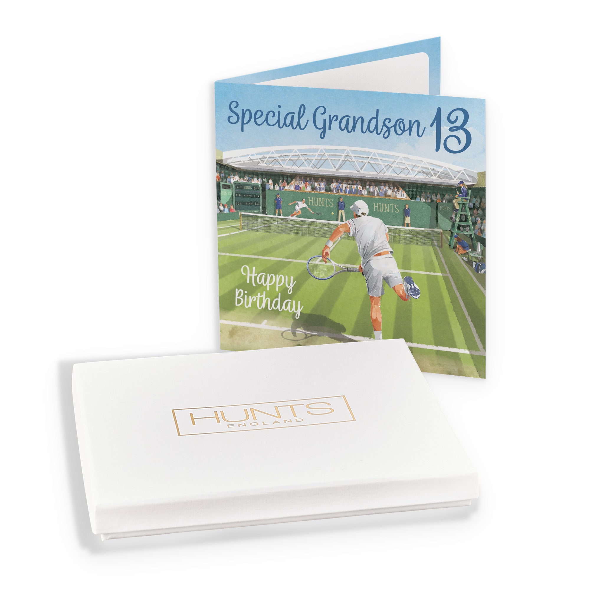 Boxed Grandson 13th Tennis Birthday Card Milo's Gallery - Default Title (B0D5YN3JMT)