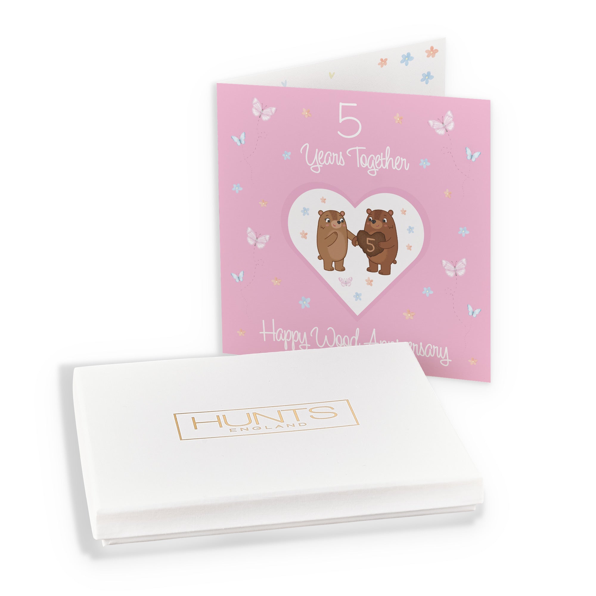 Boxed 5th Anniversary Card Wood Romantic Meadows - Default Title (B0D5YN9F3F)