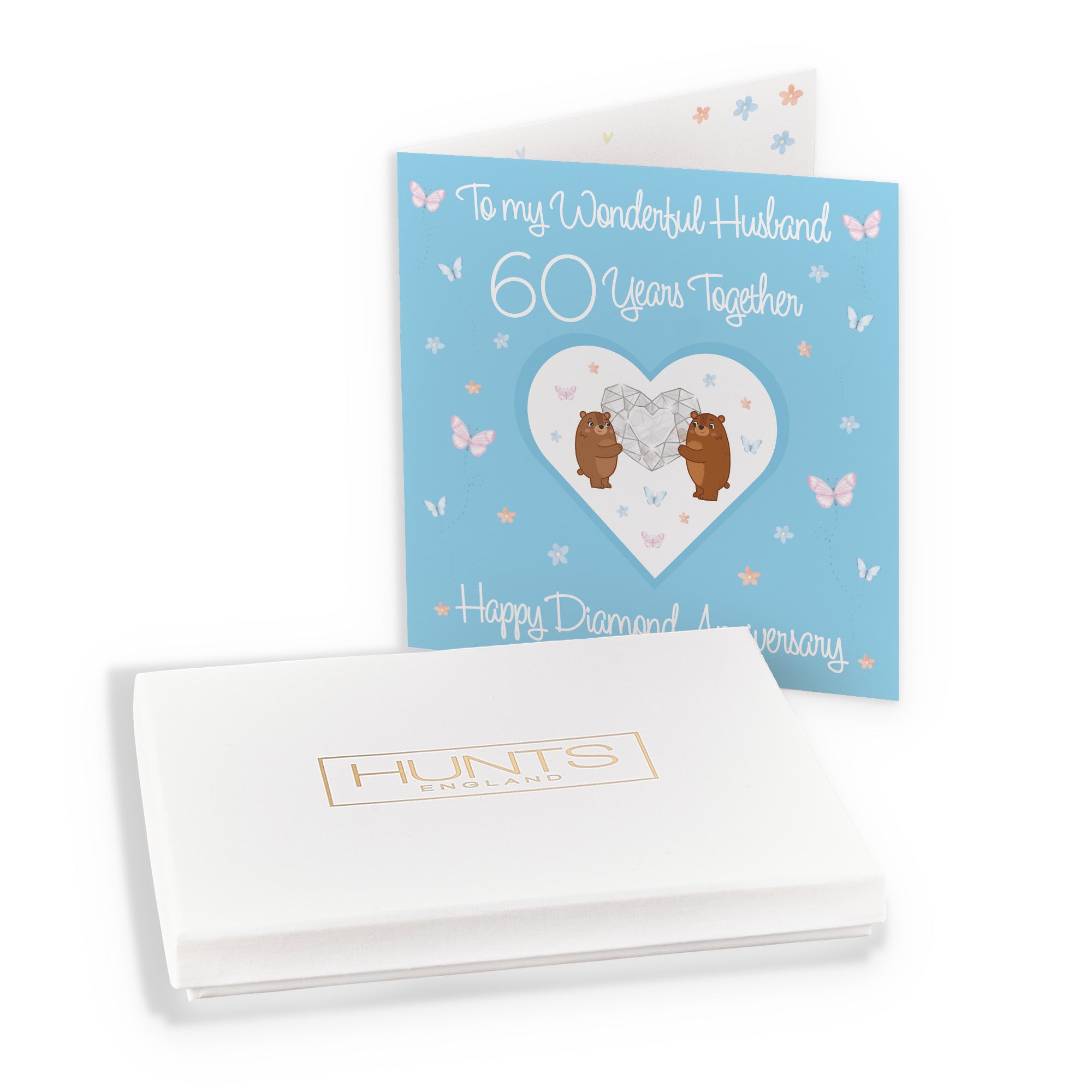 Boxed Husband 60th Anniversary Card Diamond Romantic Meadows - Default Title (B0D5YNFBXH)