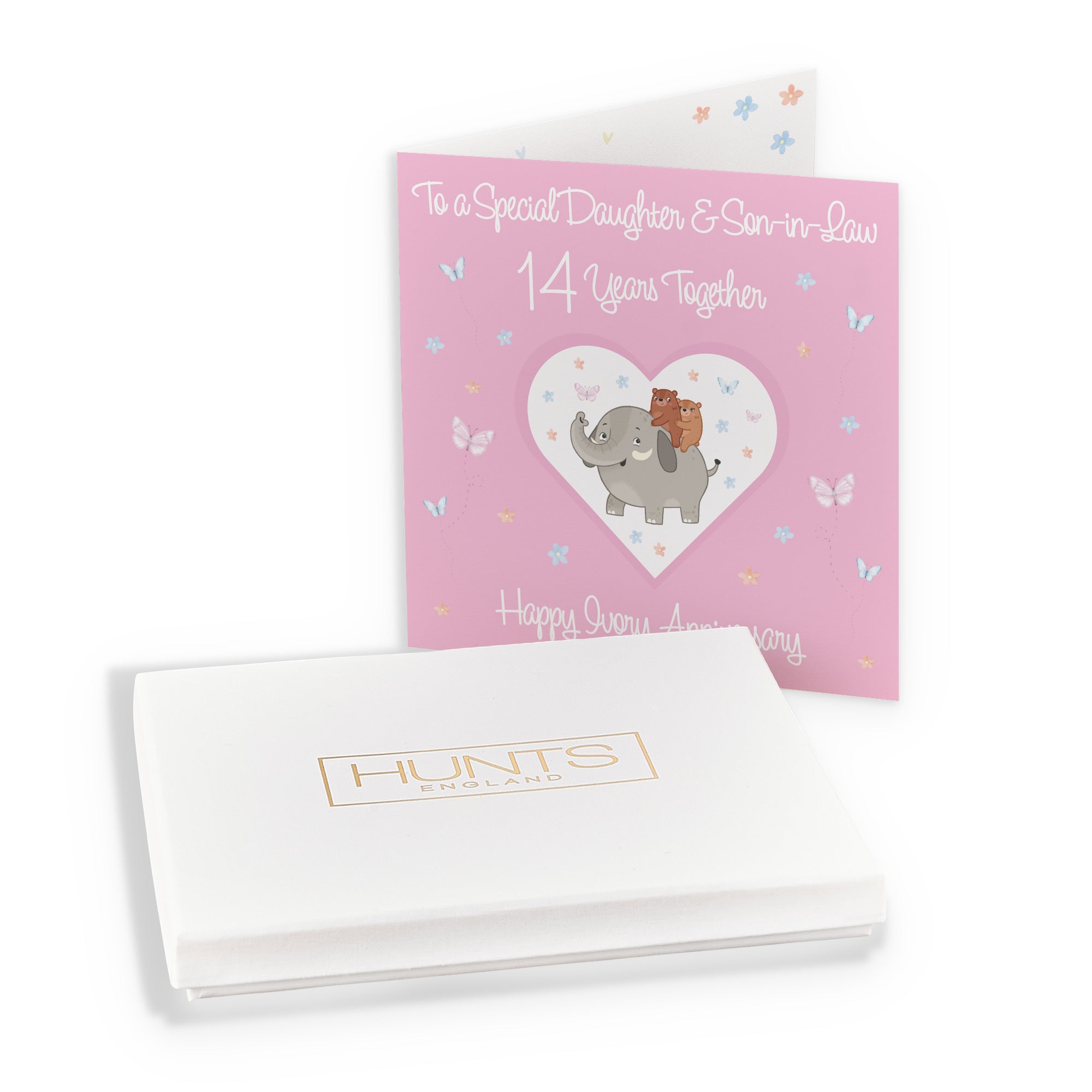 Boxed Daughter & Son-in-Law 14th Anniversary Card Romantic Meadows - Default Title (B0D5YP3FLT)