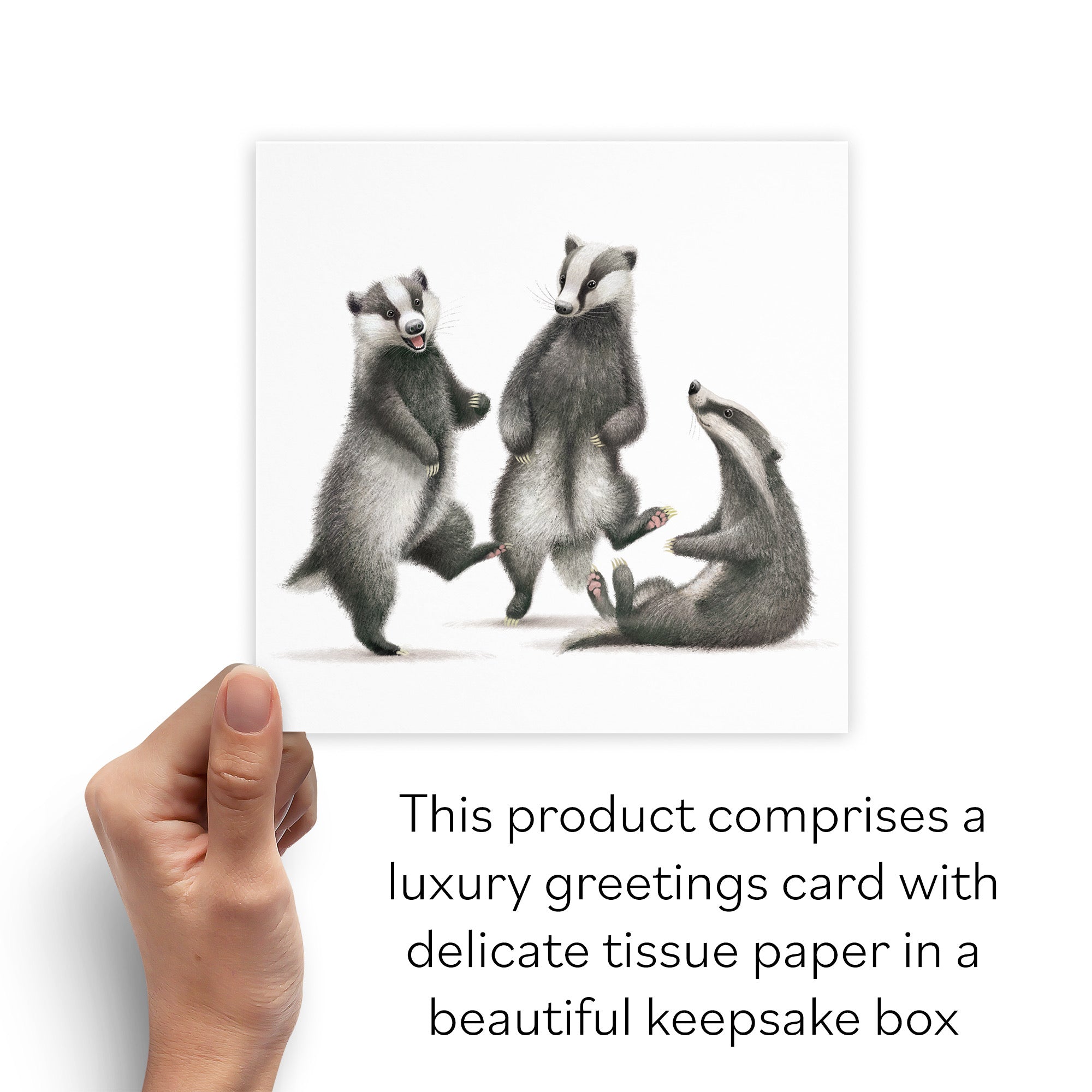 Boxed Badgers Blank Card Milo's Gallery - Default Title (B0D5YRXGR7)