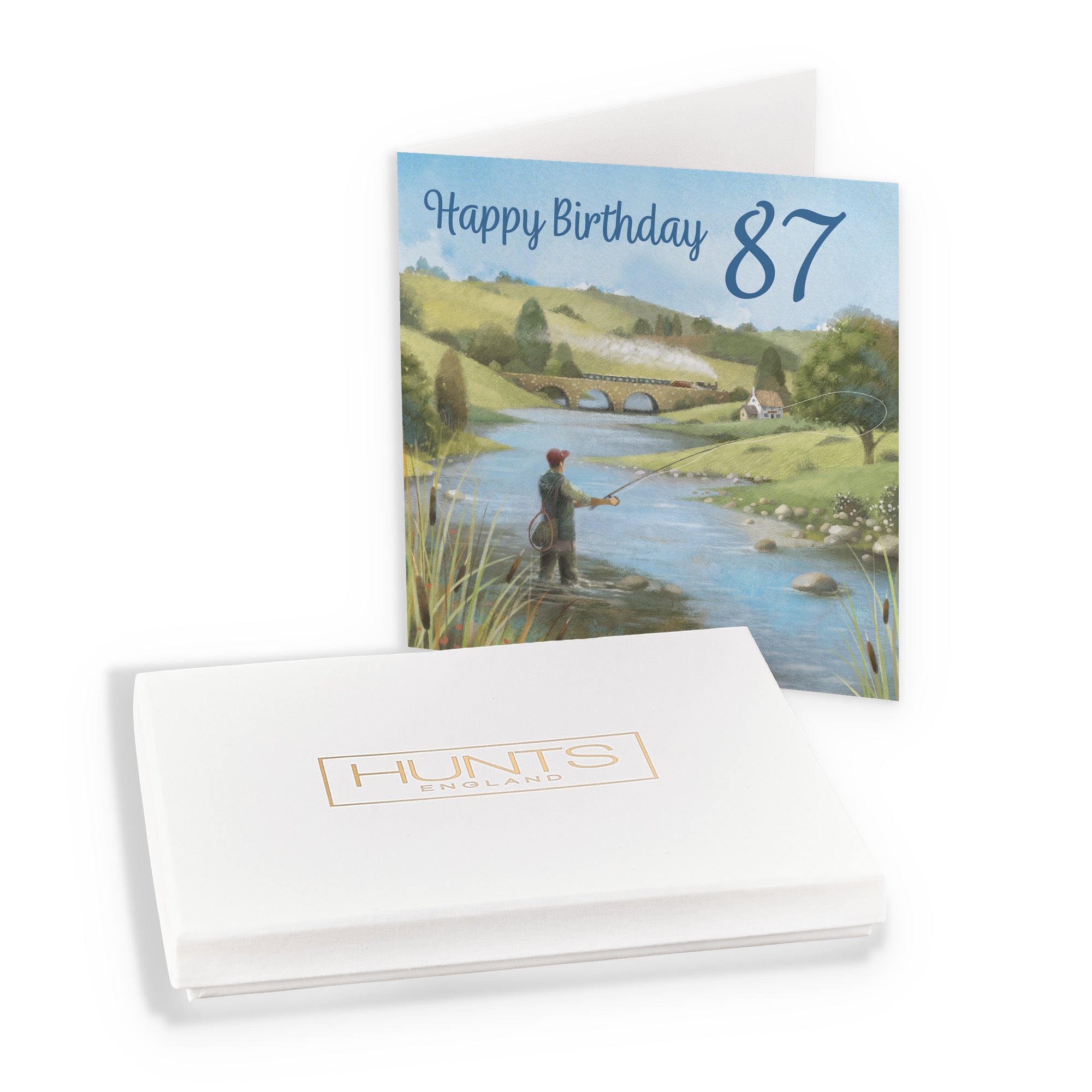 Boxed Fly Fishing 87th Birthday Card Milo's Gallery - Default Title (B0D5YSLXW9)