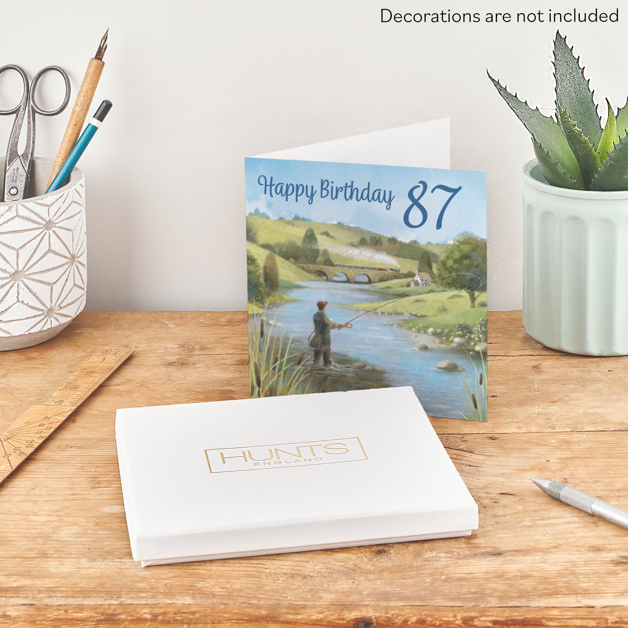 Boxed Fly Fishing 87th Birthday Card Milo's Gallery - Default Title (B0D5YSLXW9)