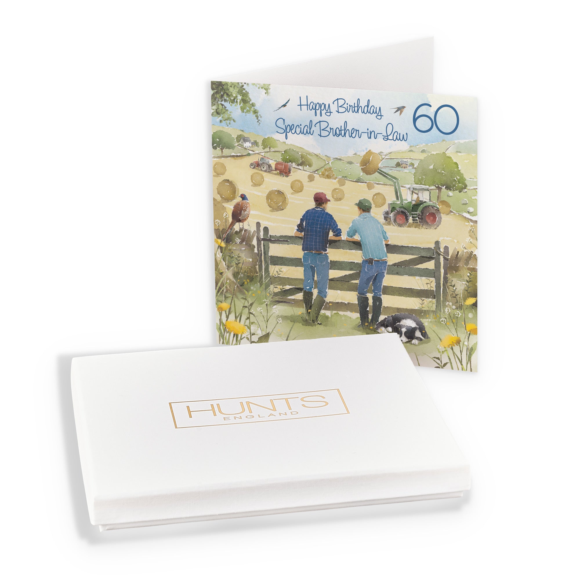 Boxed 60th Brother-in-Law Birthday Card Haymaking Milo's Gallery - Default Title (B0D5YSNN55)