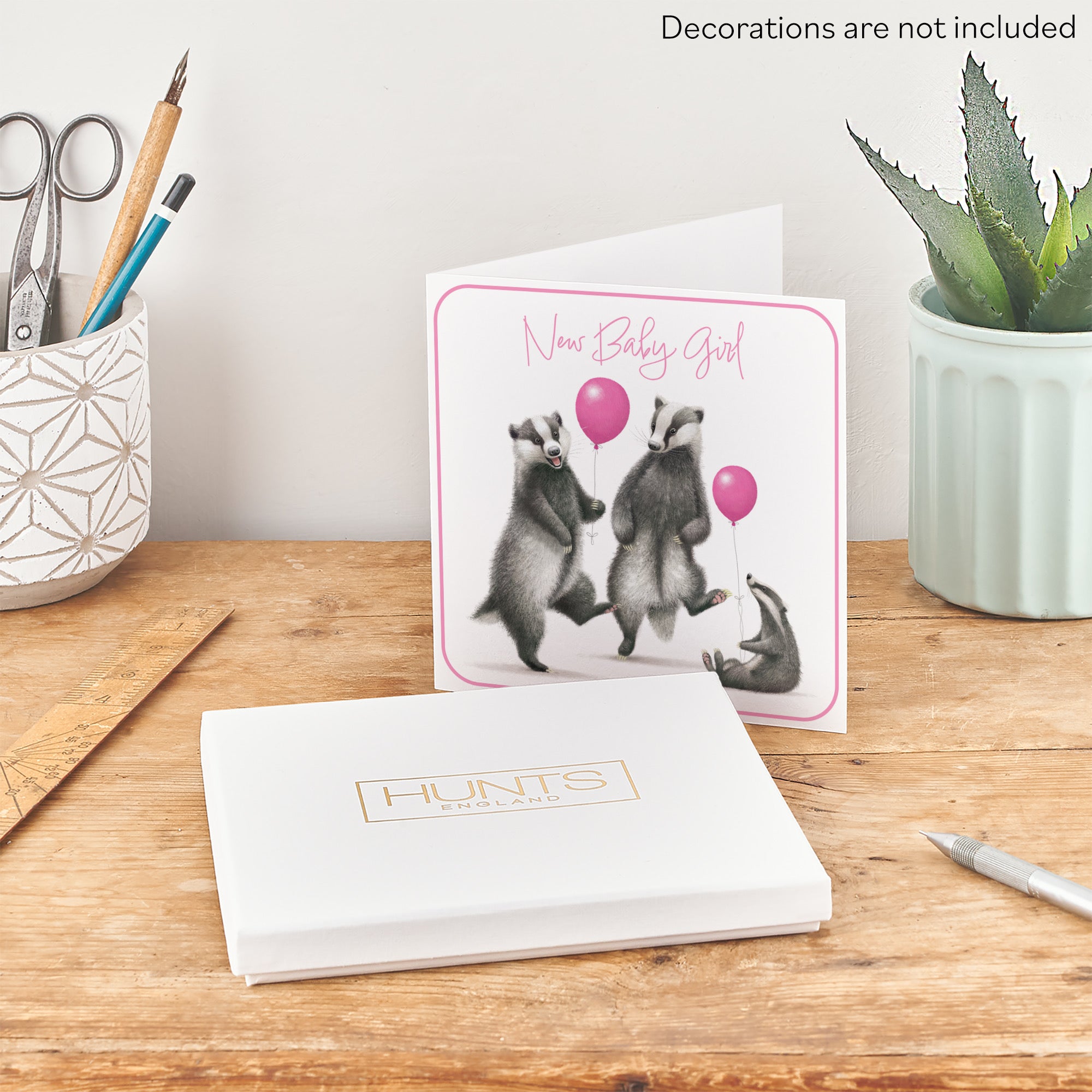 Boxed Badgers New Baby Girl Congratulations Card Milo's Gallery - Default Title (B0D5YSWX7T)