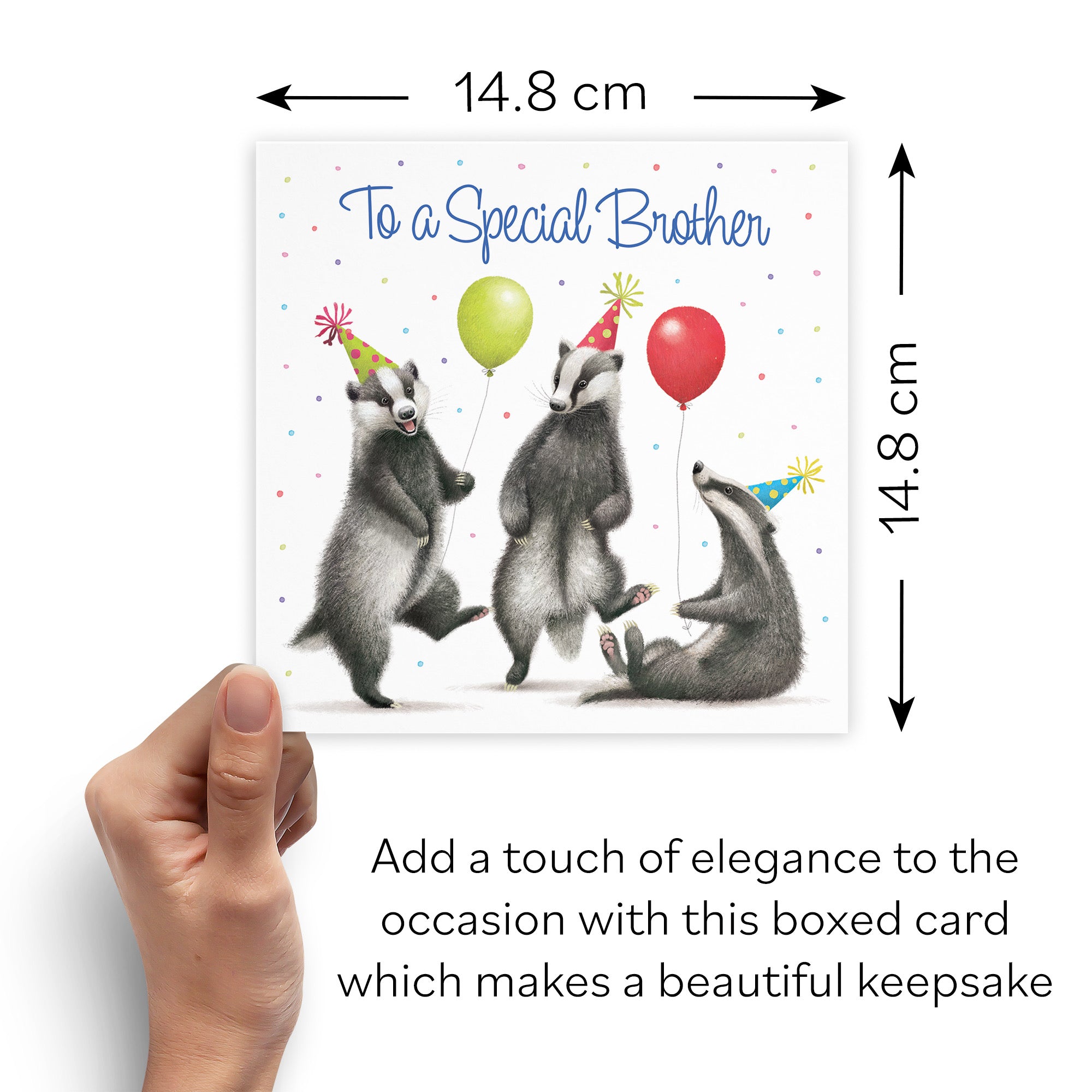 Boxed Brother Badgers Birthday Card Milo's Gallery - Default Title (B0D5YT2JHS)