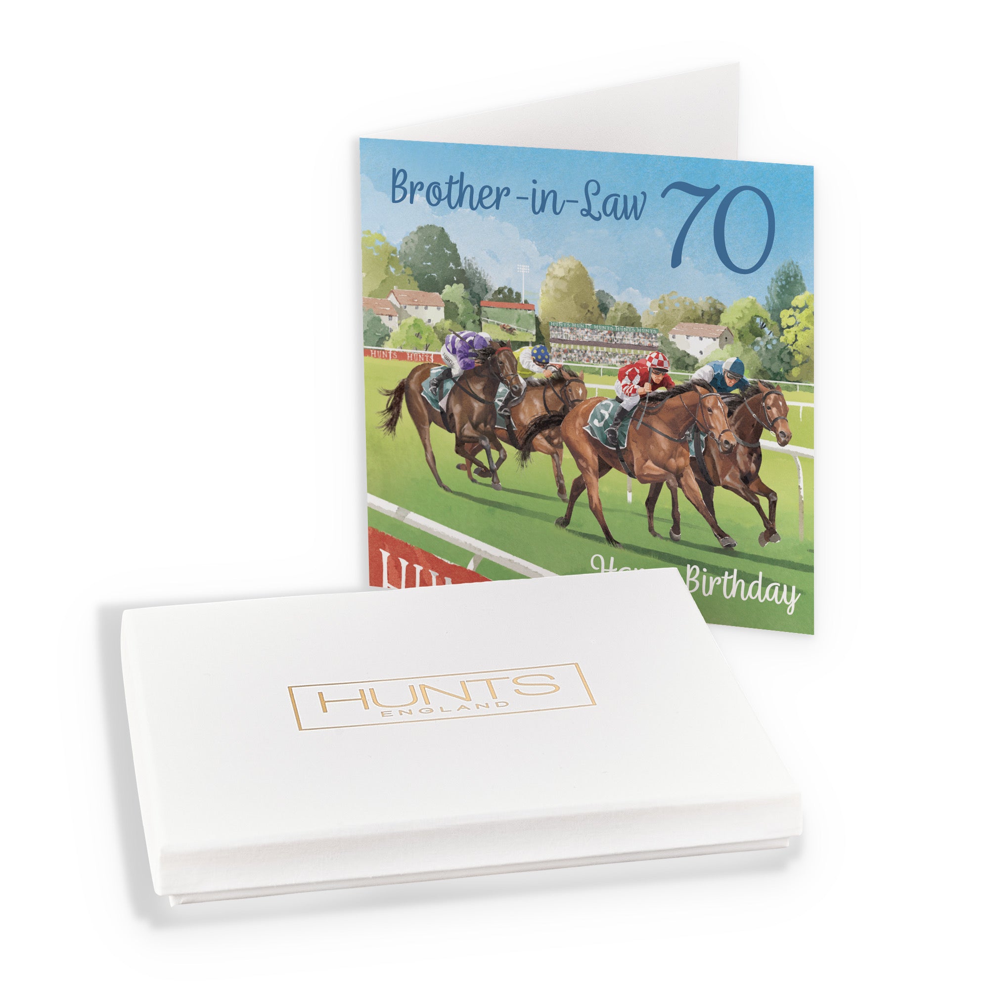 Boxed 70th Brother In Law Horse Racing Birthday Card Milo's Gallery - Default Title (B0D5YT36LV)