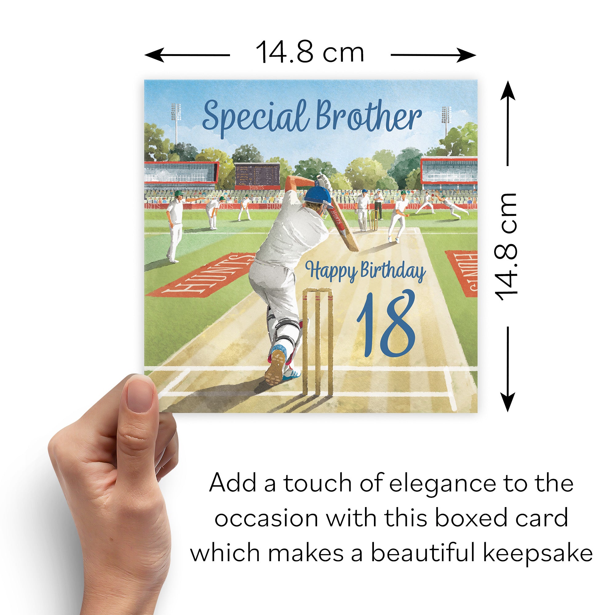 Boxed 18th Brother Cricket Birthday Card Milo's Gallery - Default Title (B0D5YT36MD)