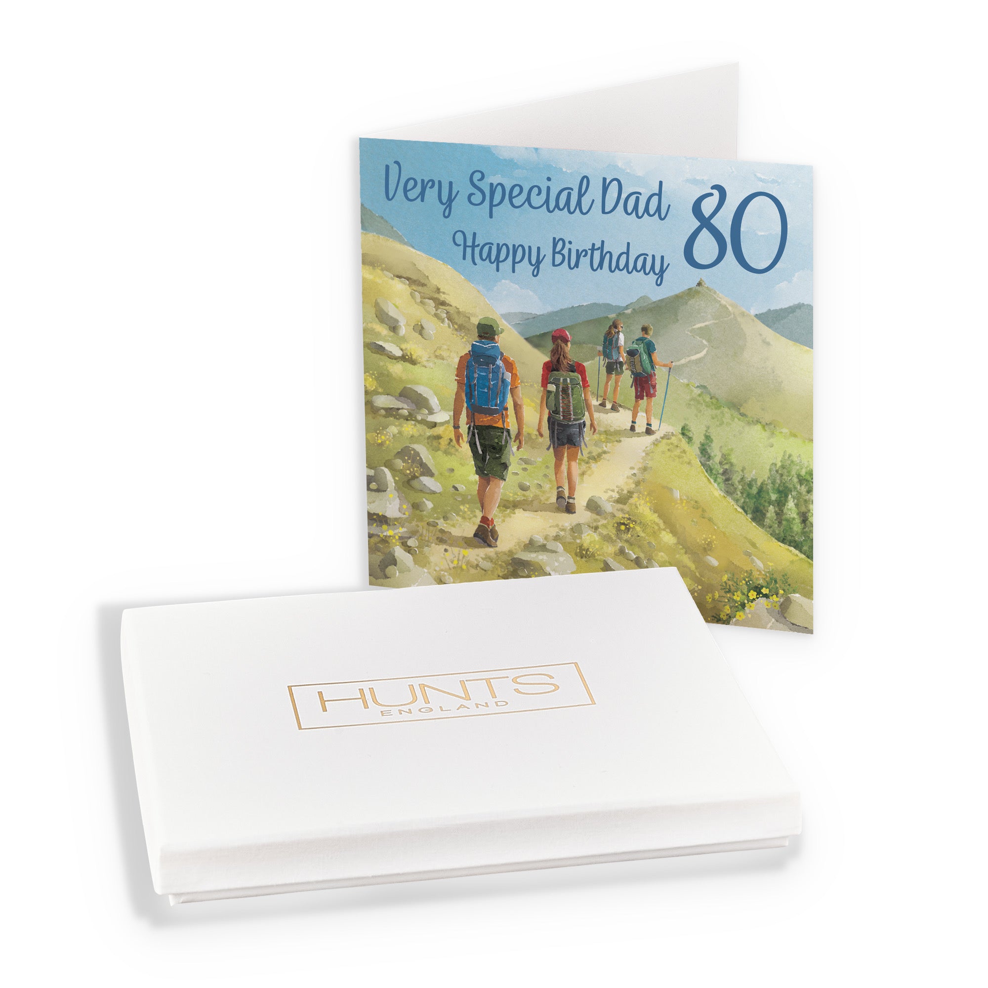 Boxed 80th Dad Walking Birthday Card Milo's Gallery - Default Title (B0D5YT6H18)