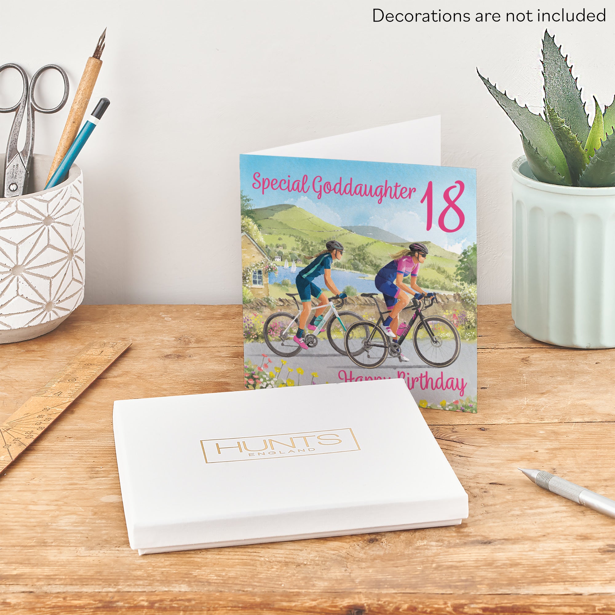 Boxed 18th Goddaughter Cycling Birthday Card Milo's Gallery - Default Title (B0D5YTC1BC)