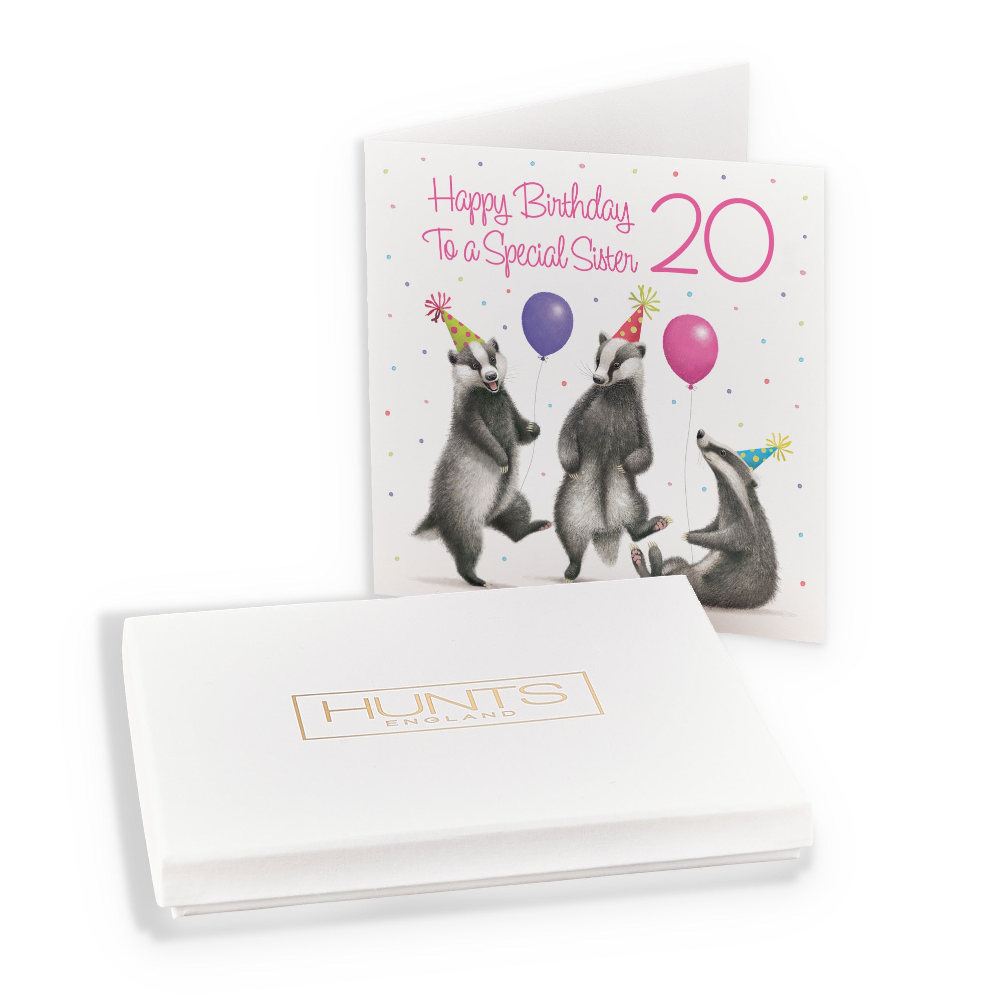 Boxed 20th Sister Badgers Birthday Card Milo's Gallery - Default Title (B0D5YTXTVY)