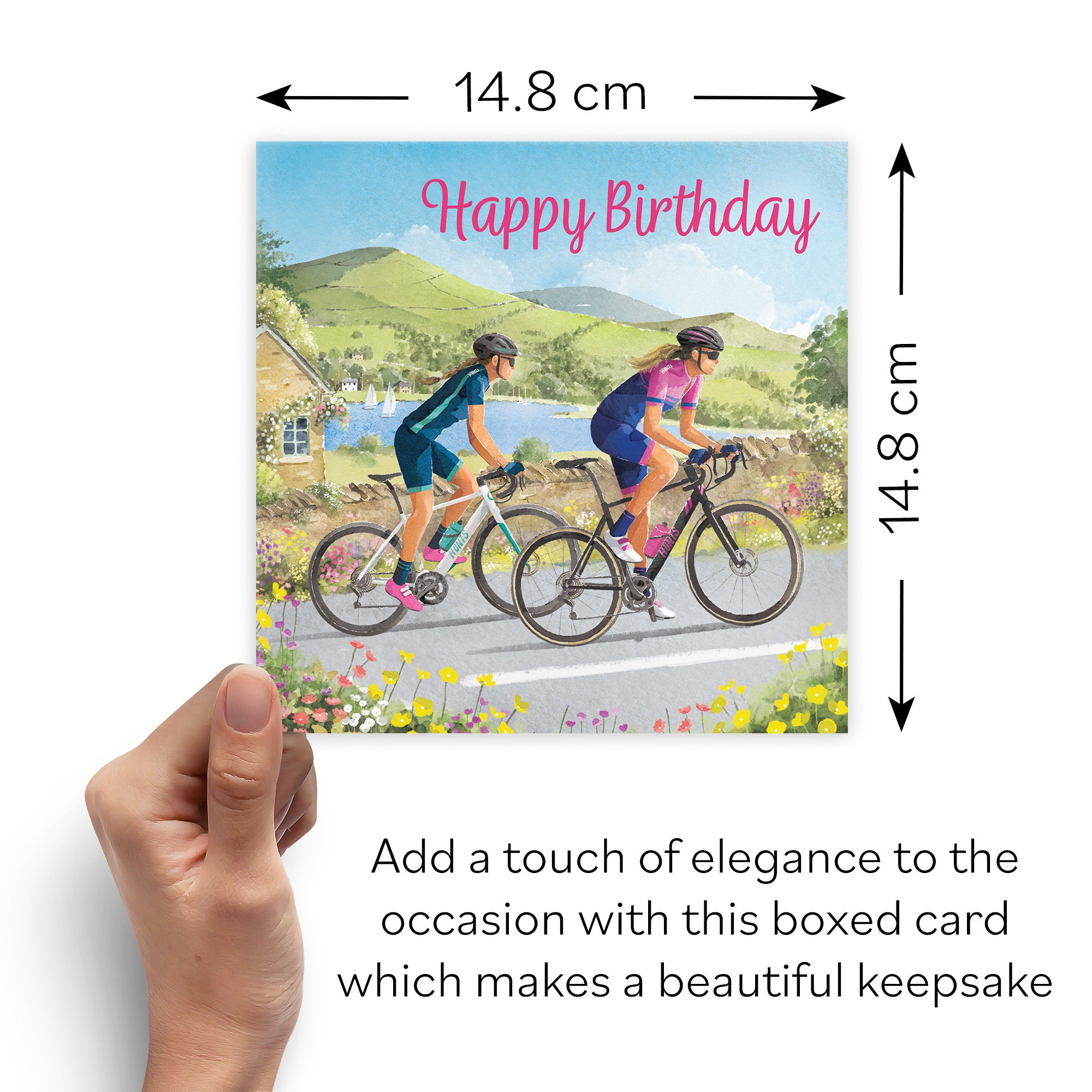 Boxed Cycling Female Birthday Card Milo's Gallery - Default Title (B0D5YTZNT1)