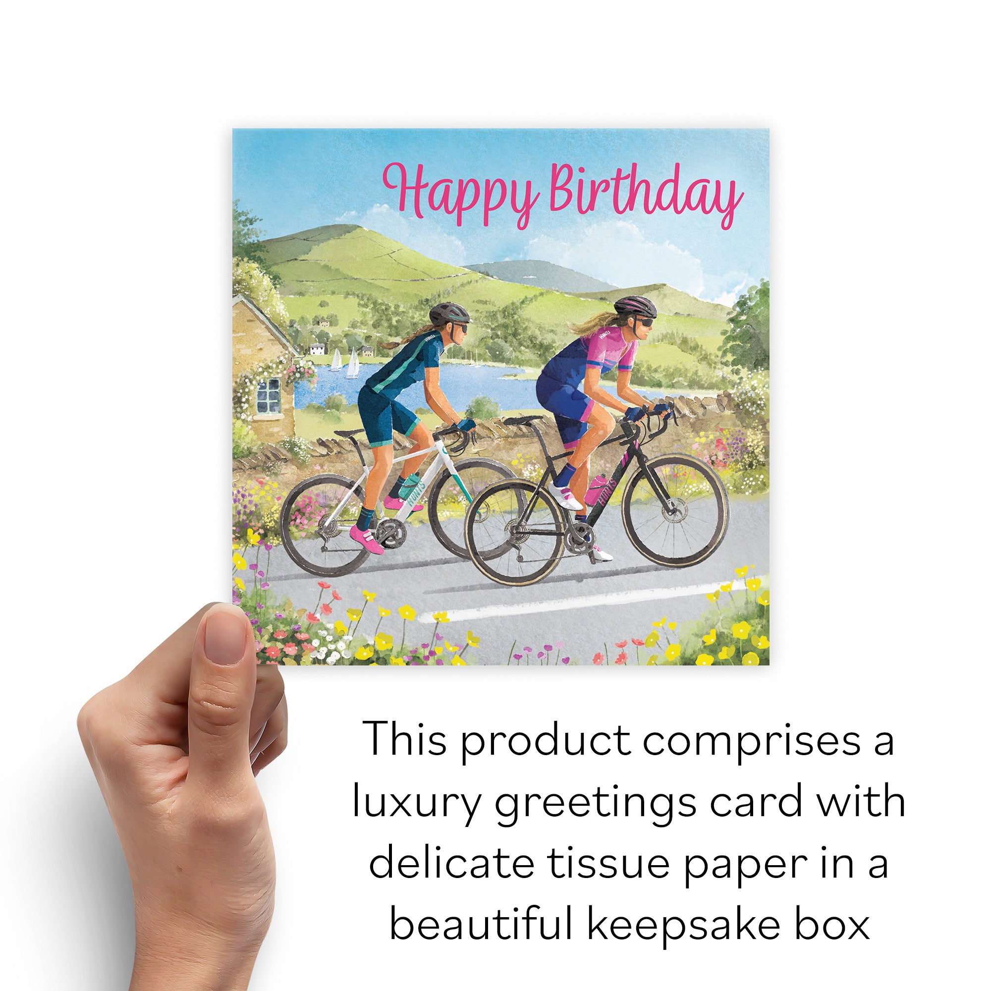 Boxed Cycling Female Birthday Card Milo's Gallery - Default Title (B0D5YTZNT1)