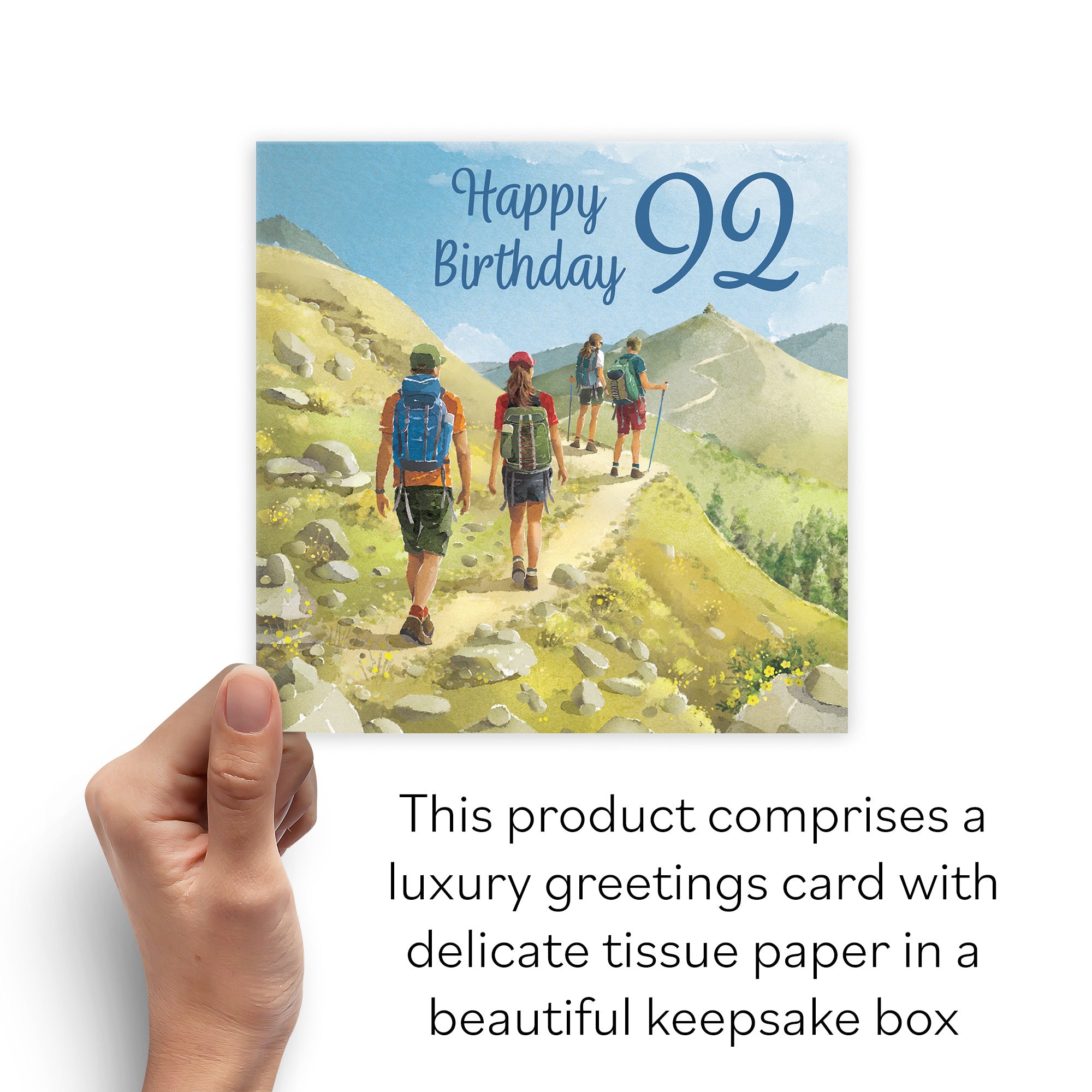 Boxed Walking 92nd Birthday Card Milo's Gallery - Default Title (B0D5YV18SV)