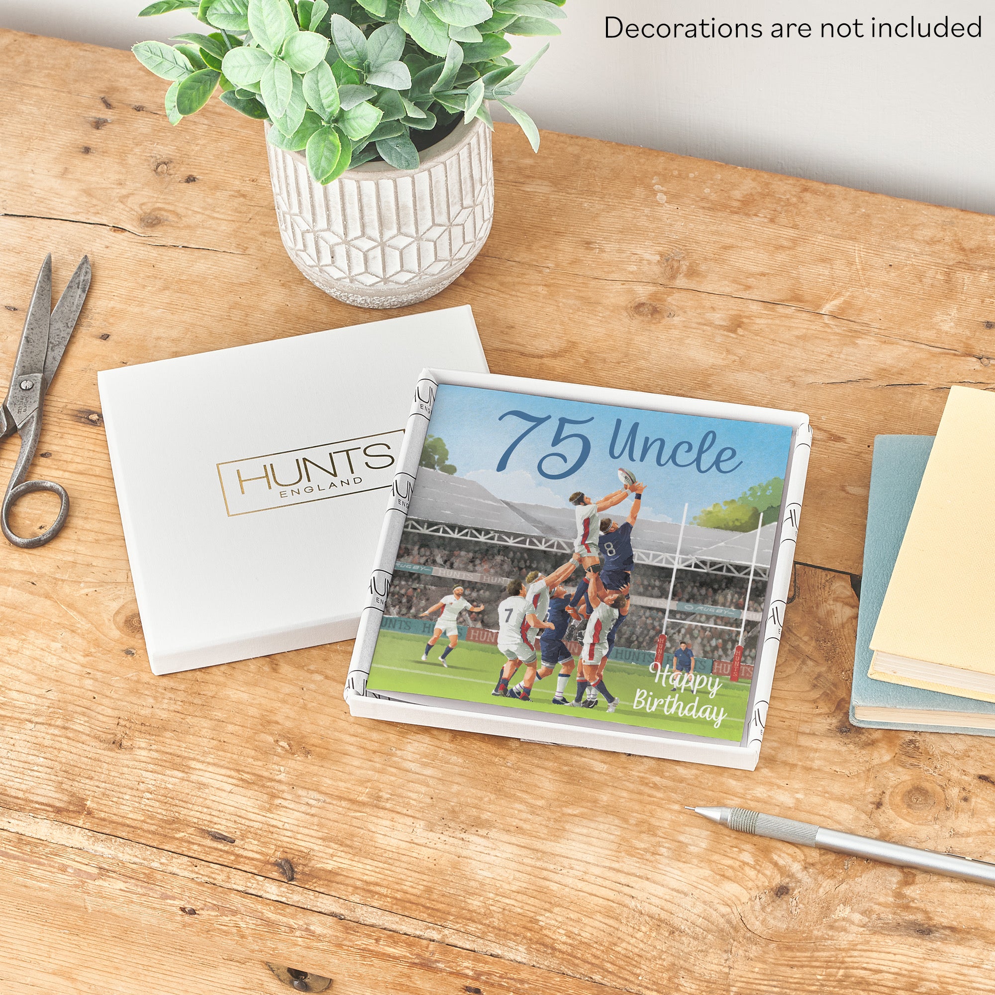 Boxed 75th Uncle Rugby Birthday Card Milo's Gallery - Default Title (B0D5YV47K7)