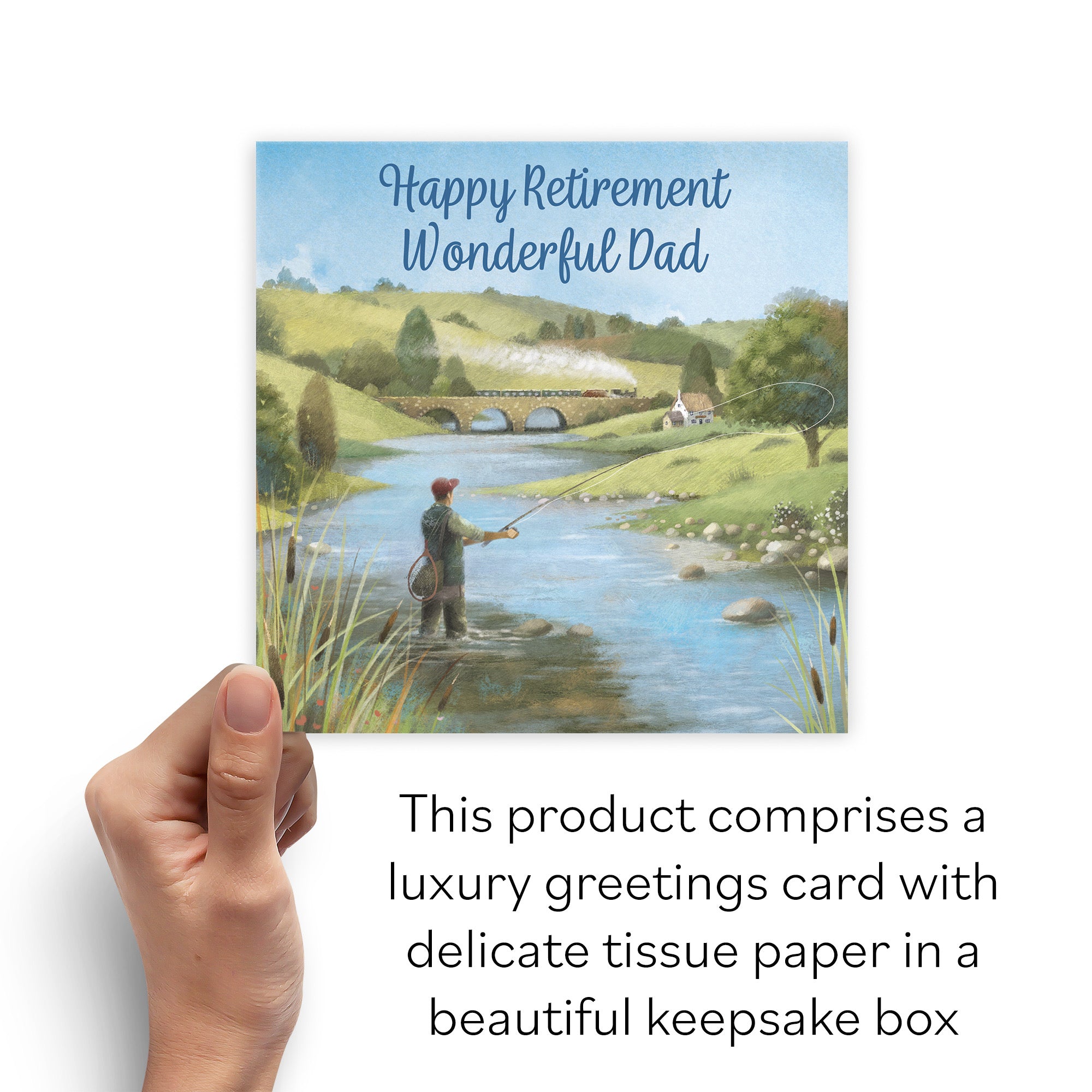 Boxed Fly Fishing Dad Retirement Card Milo's Gallery - Default Title (B0D5YV55RP)