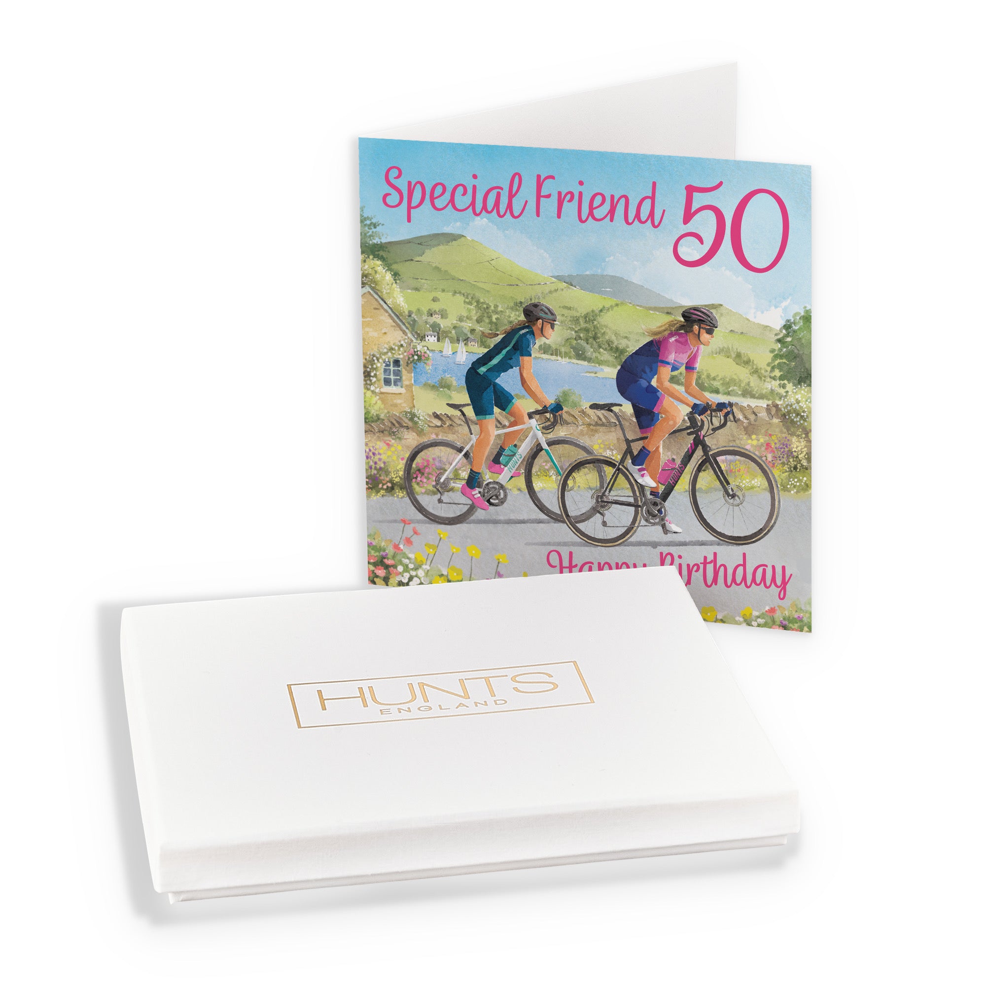 Boxed 50th Friend Women's Cycling Birthday Card Milo's Gallery - Default Title (B0D5YV78FS)