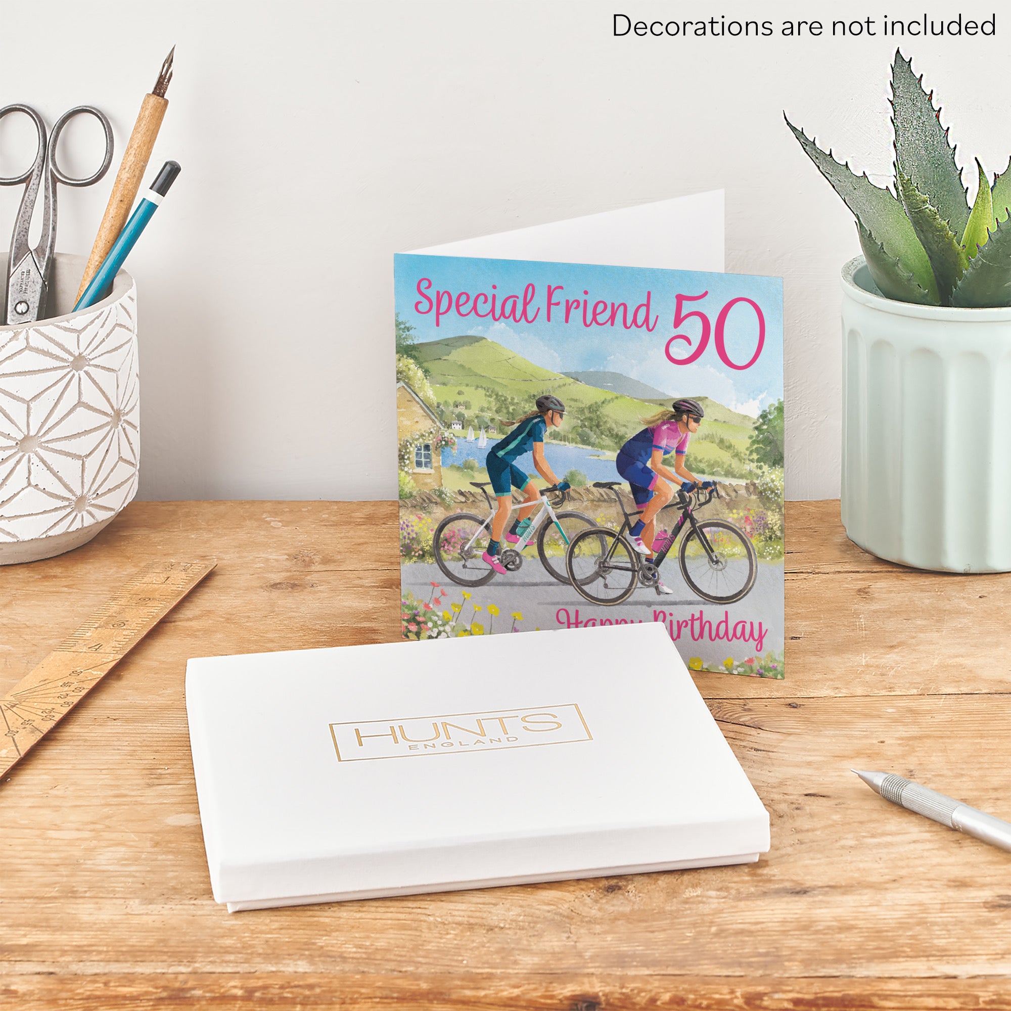 Boxed 50th Friend Women's Cycling Birthday Card Milo's Gallery - Default Title (B0D5YV78FS)