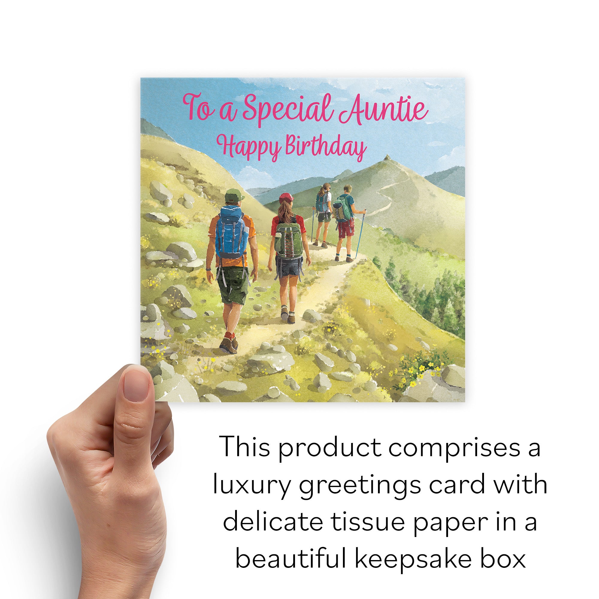 Boxed Auntie Walking Birthday Card Milo's Gallery - Default Title (B0D5YV9DQL)