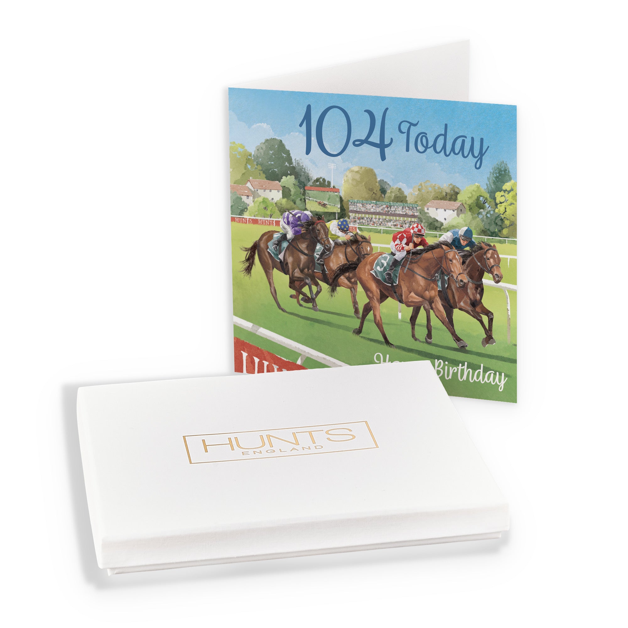 Boxed Horse Racing 104th Birthday Card Milo's Gallery - Default Title (B0D5YV9QJP)