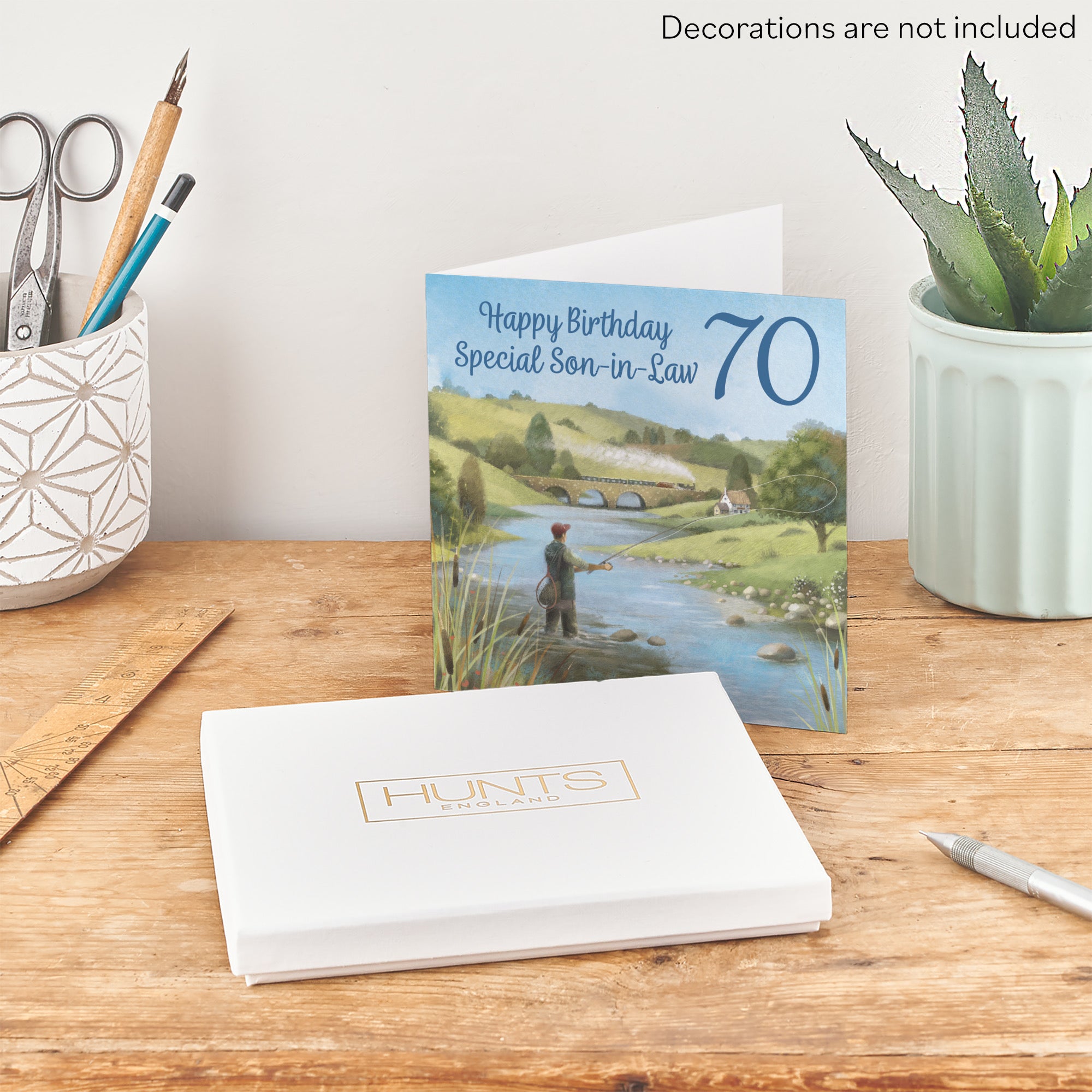 Boxed 70th Son In Law Fly Fishing Birthday Card Milo's Gallery - Default Title (B0D5YVF56B)