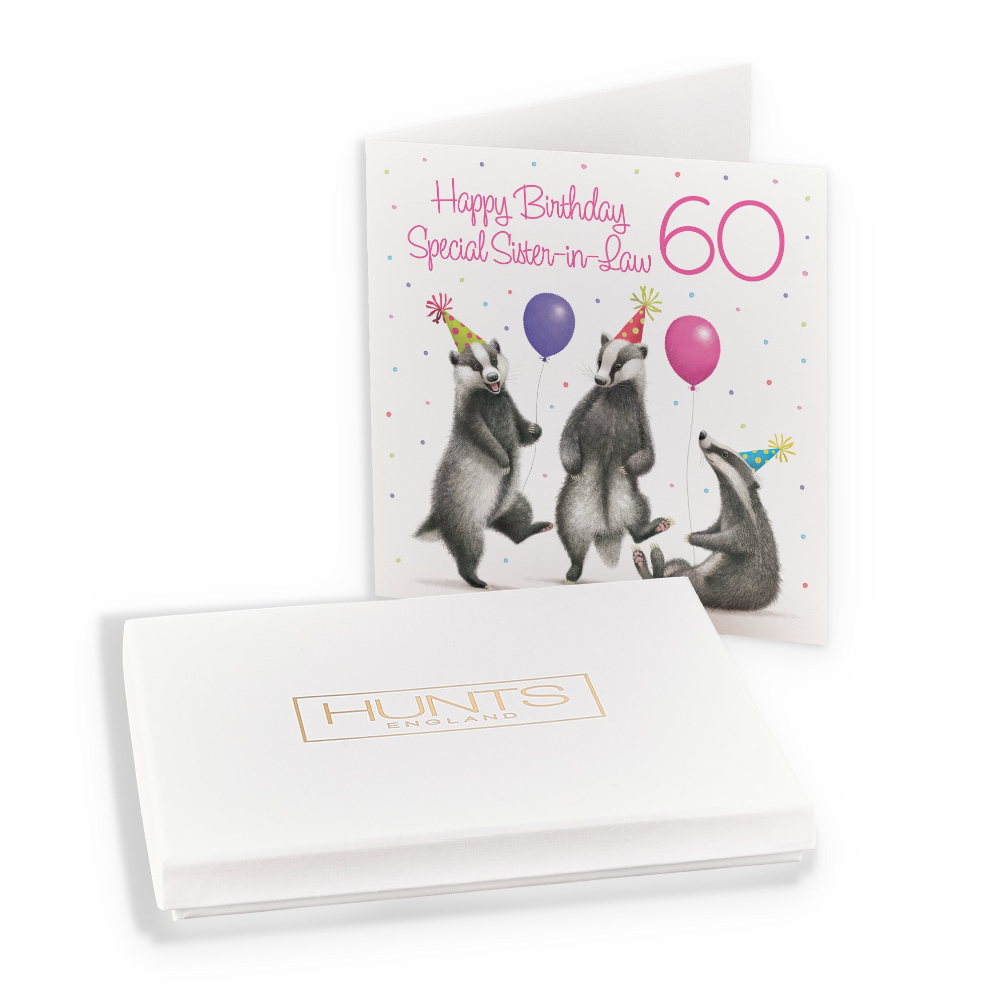 Boxed 60th Sister In Law Badgers Birthday Card Milo's Gallery - Default Title (B0D5YVGKJS)