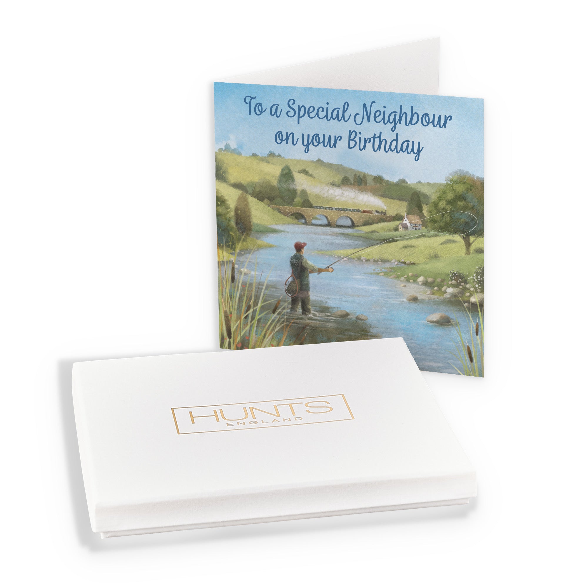 Boxed Neighbour Fly Fishing Birthday Card Milo's Gallery - Default Title (B0D5YVGR18)