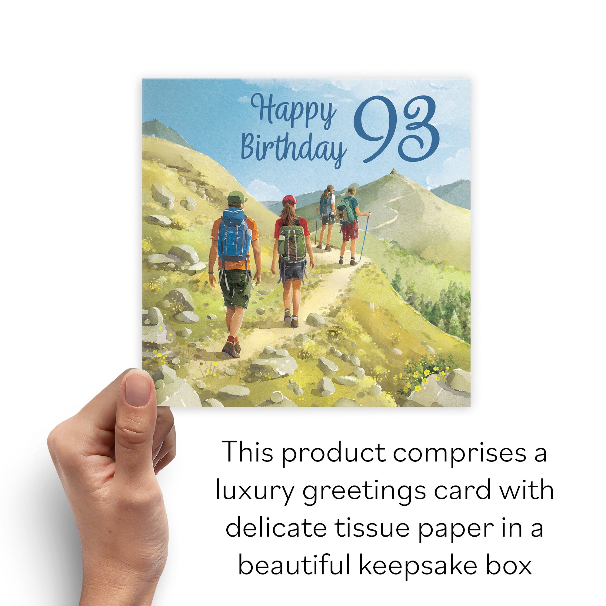 Boxed Walking 93rd Birthday Card Milo's Gallery - Default Title (B0D5YVHNH1)