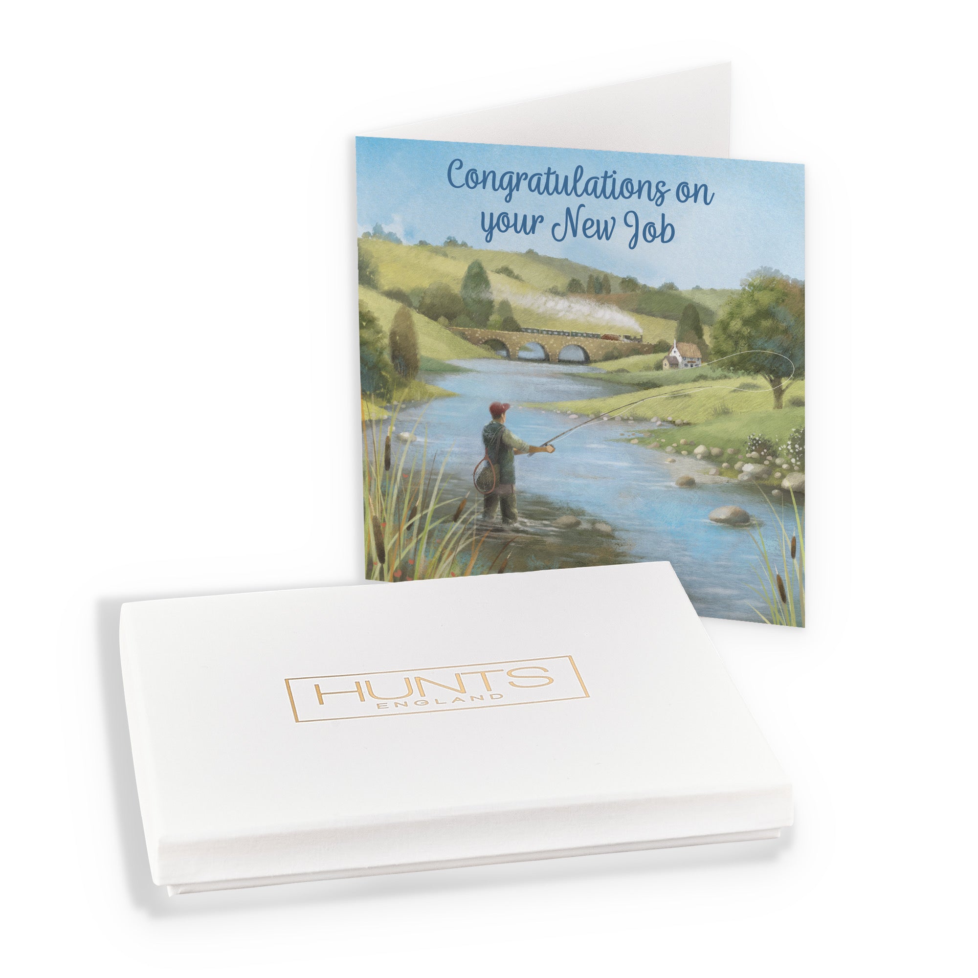 Boxed Fly Fishing New Job Congratulations Card Milo's Gallery - Default Title (B0D5YVKSTZ)