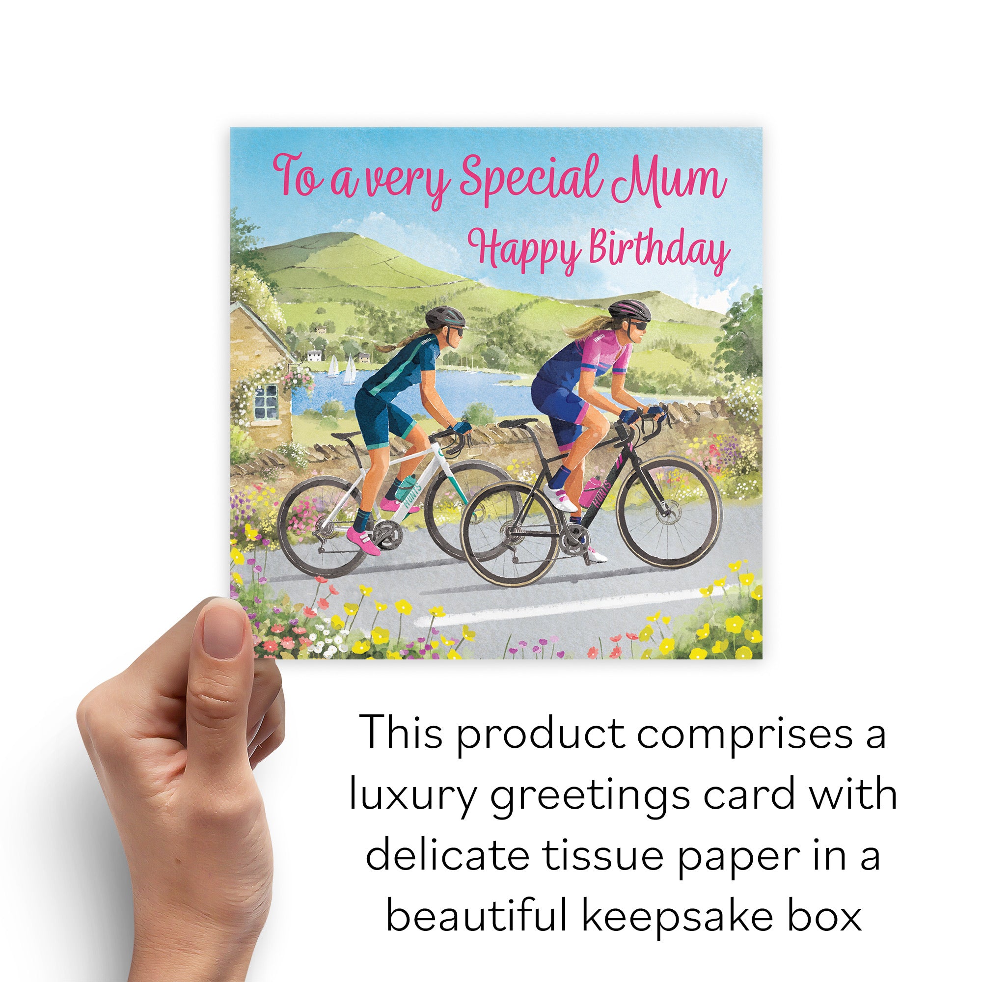 Boxed Mum Cycling Birthday Card Milo's Gallery - Default Title (B0D5YVLTZJ)