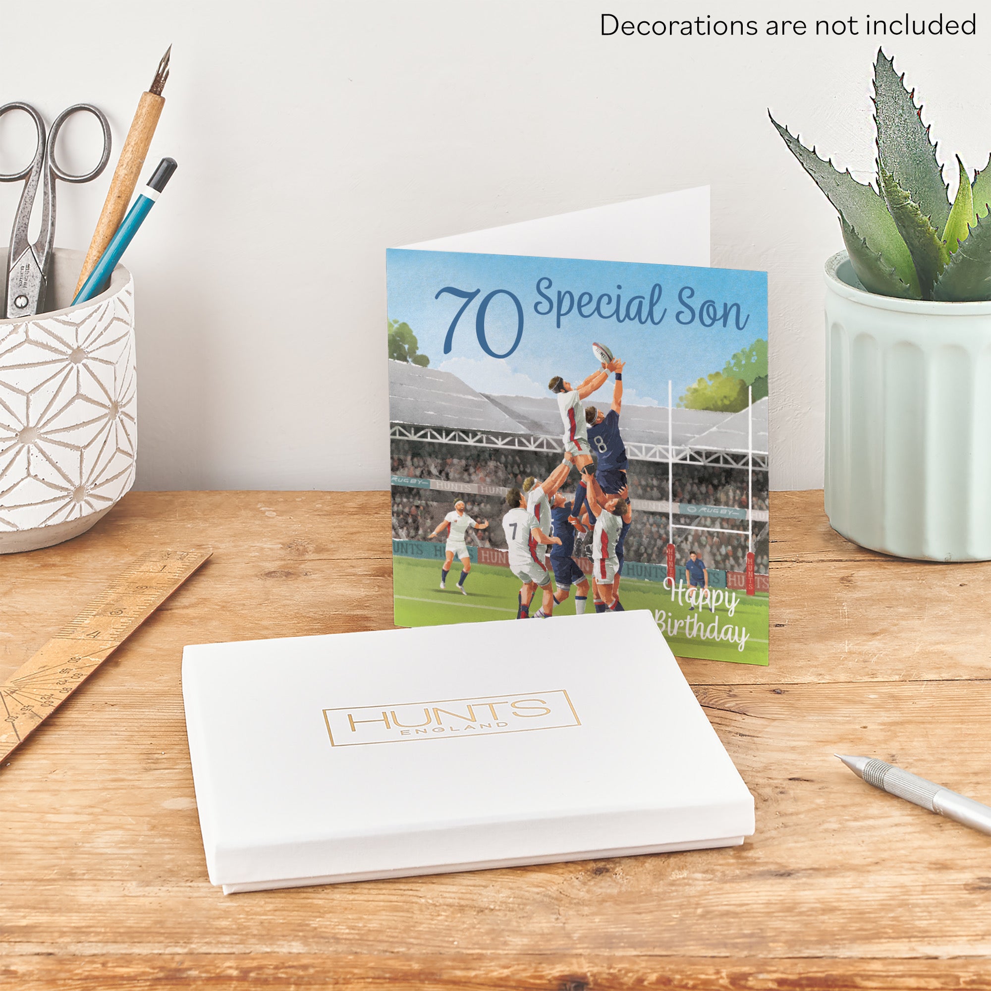 Boxed 70th Son Rugby Birthday Card Milo's Gallery - Default Title (B0D5YVM6S7)