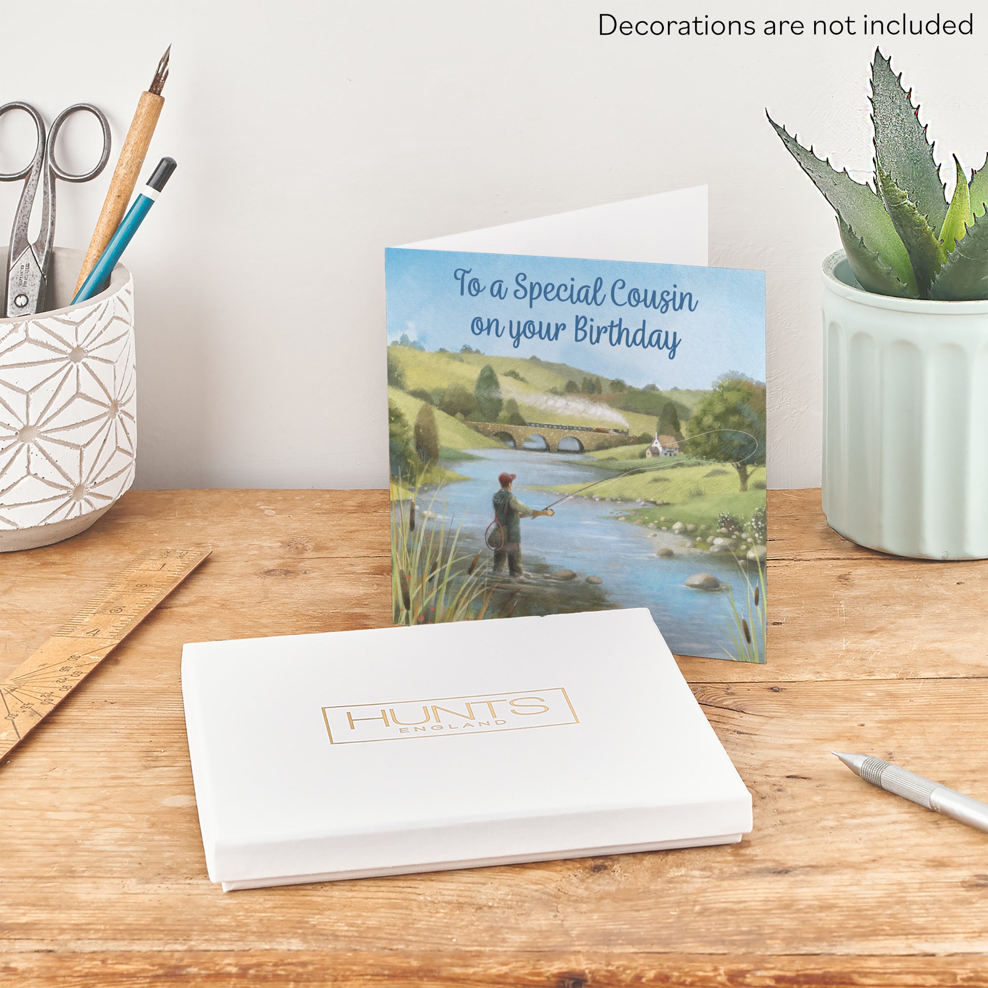 Boxed Cousin Fly Fishing Birthday Card Milo's Gallery - Default Title (B0D5YVSC2S)