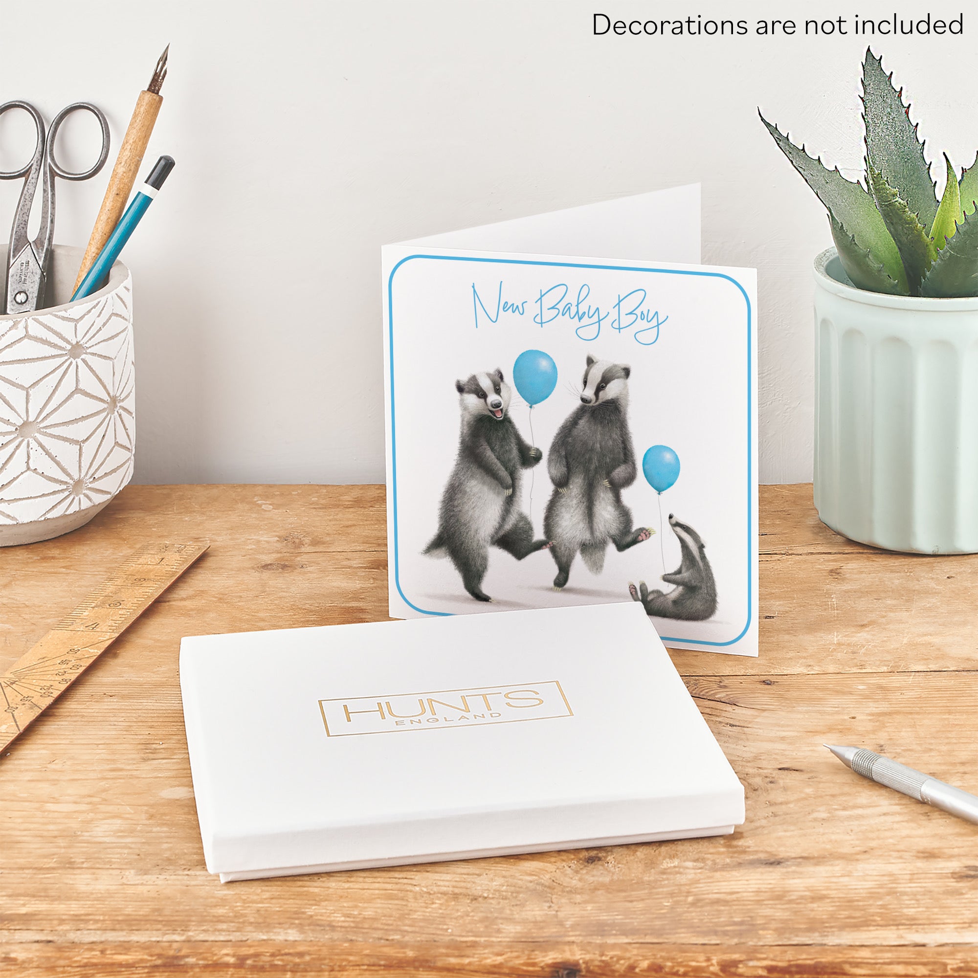 Boxed Badgers New Baby Boy Congratulations Card Milo's Gallery - Default Title (B0D5YVY2NL)