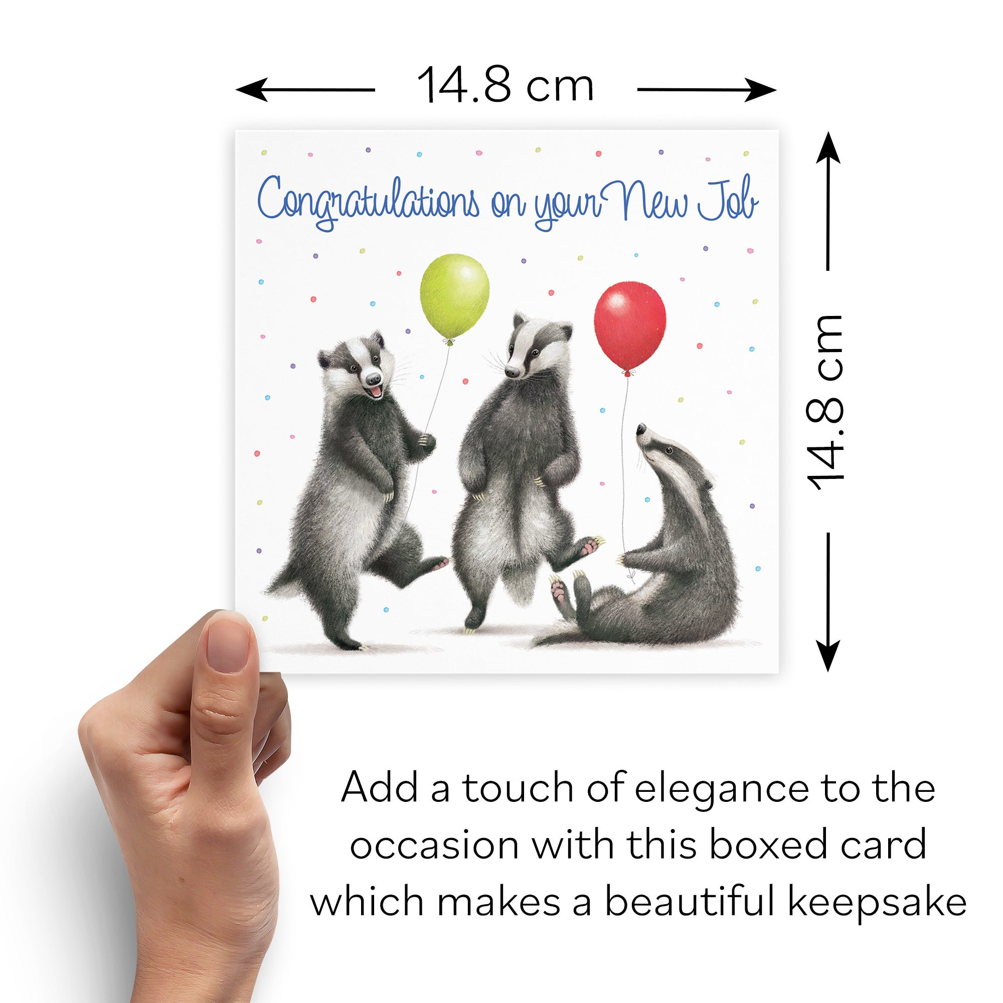 Boxed Badgers New Job Congratulations Card Milo's Gallery - Default Title (B0D5YVZ55H)