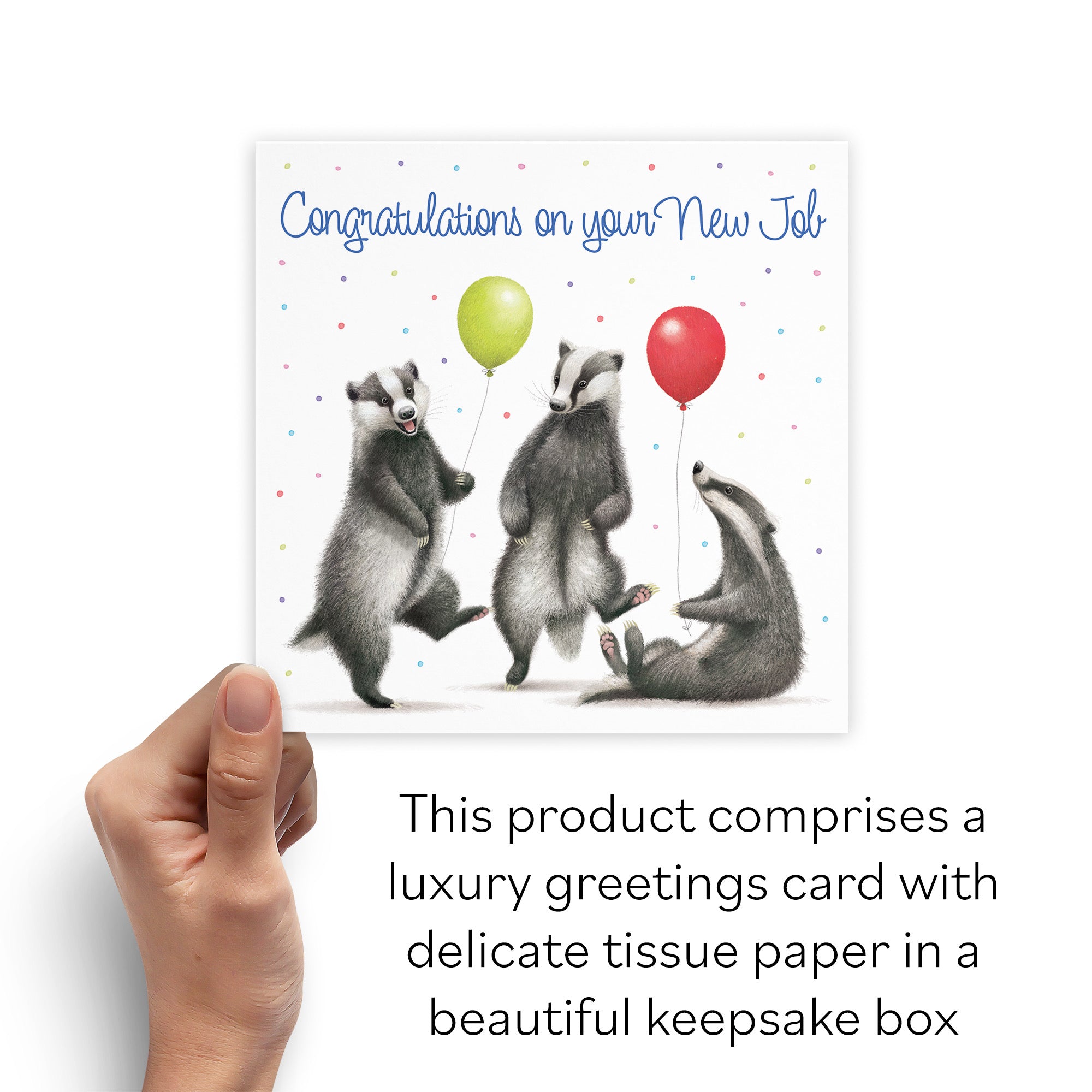 Boxed Badgers New Job Congratulations Card Milo's Gallery - Default Title (B0D5YVZ55H)