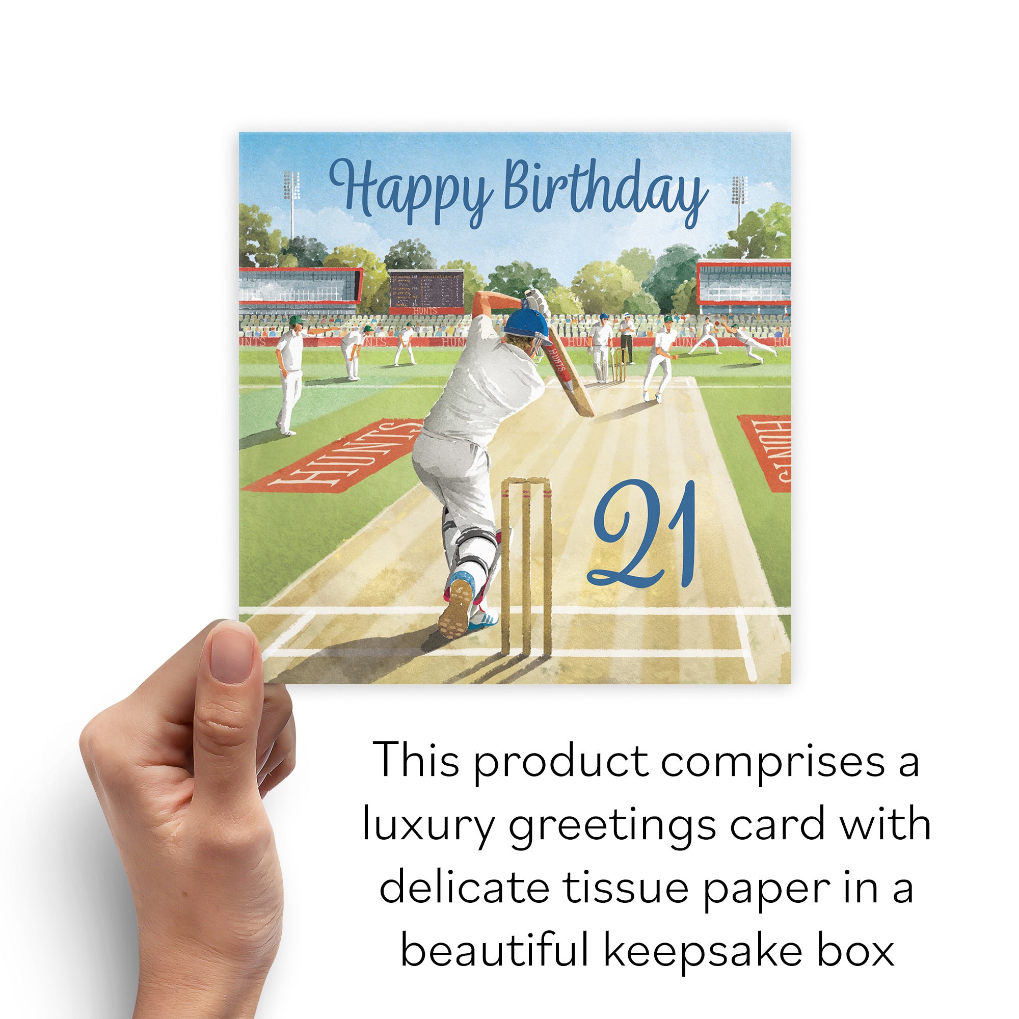 Boxed Cricket 21st Birthday Card Milo's Gallery - Default Title (B0D5YW2Y2W)