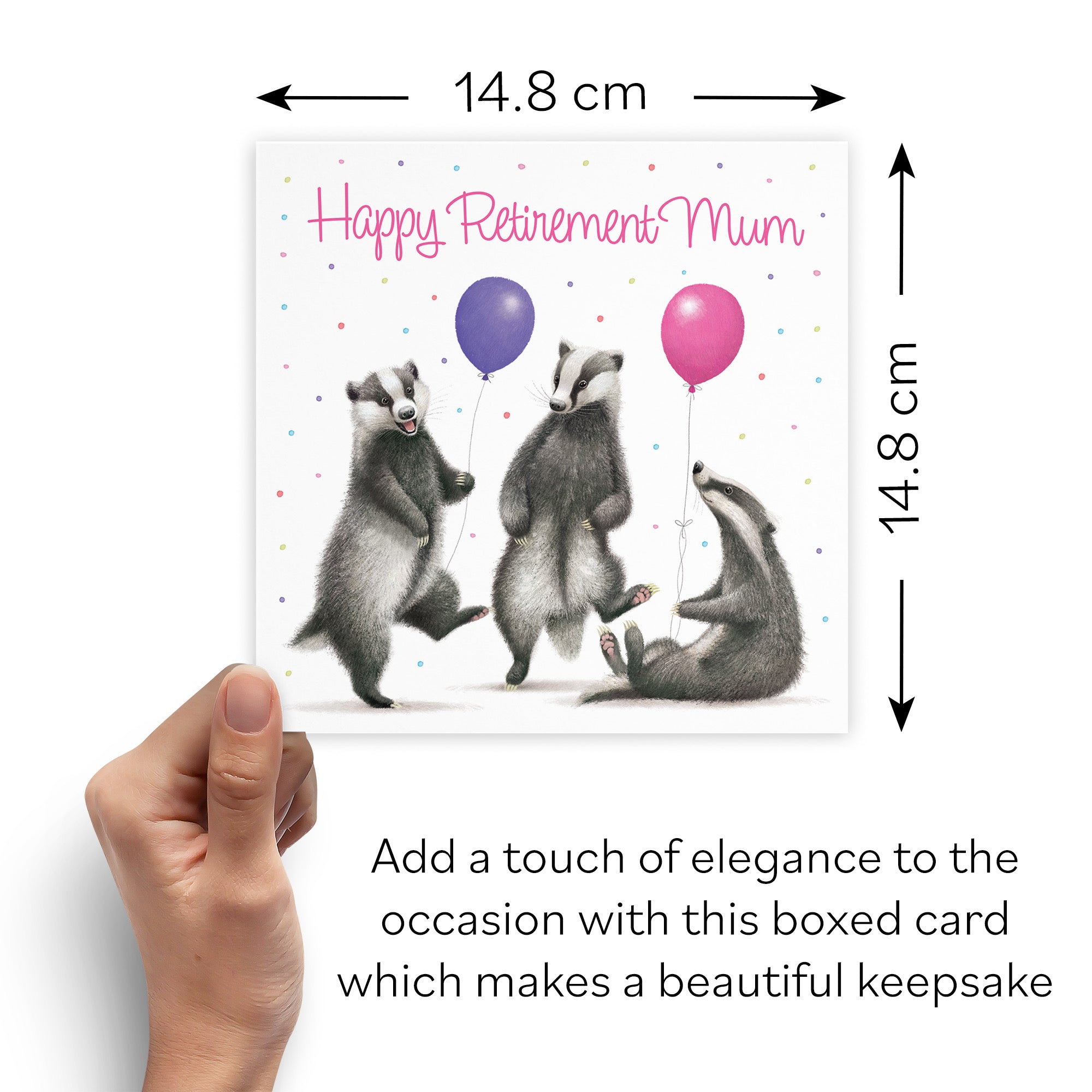 Boxed Badgers Mum Retirement Card Milo's Gallery - Default Title (B0D5YW3GZL)