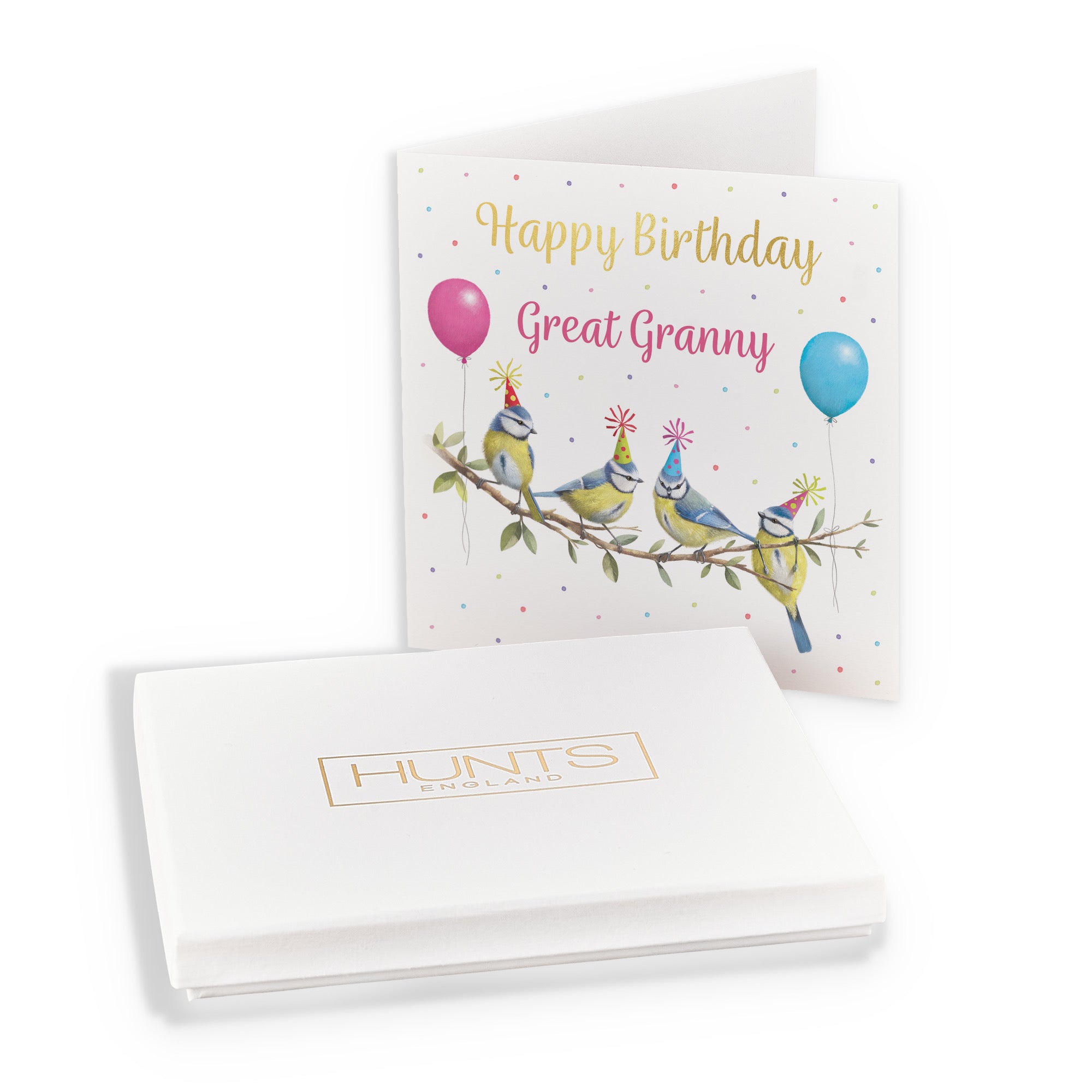 Boxed Great Granny Blue Tits Birthday Card Gold Foil Milo's Gallery - Default Title (B0D5YW4LQY)