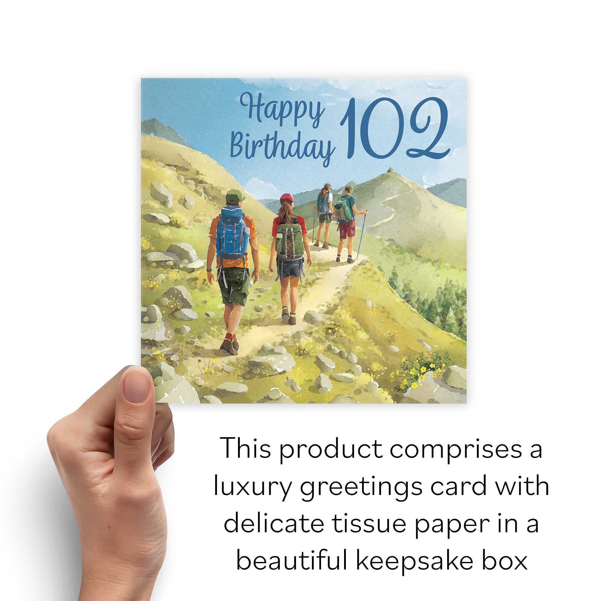 Boxed Walking 102nd Birthday Card Milo's Gallery - Default Title (B0D5YW6QXL)