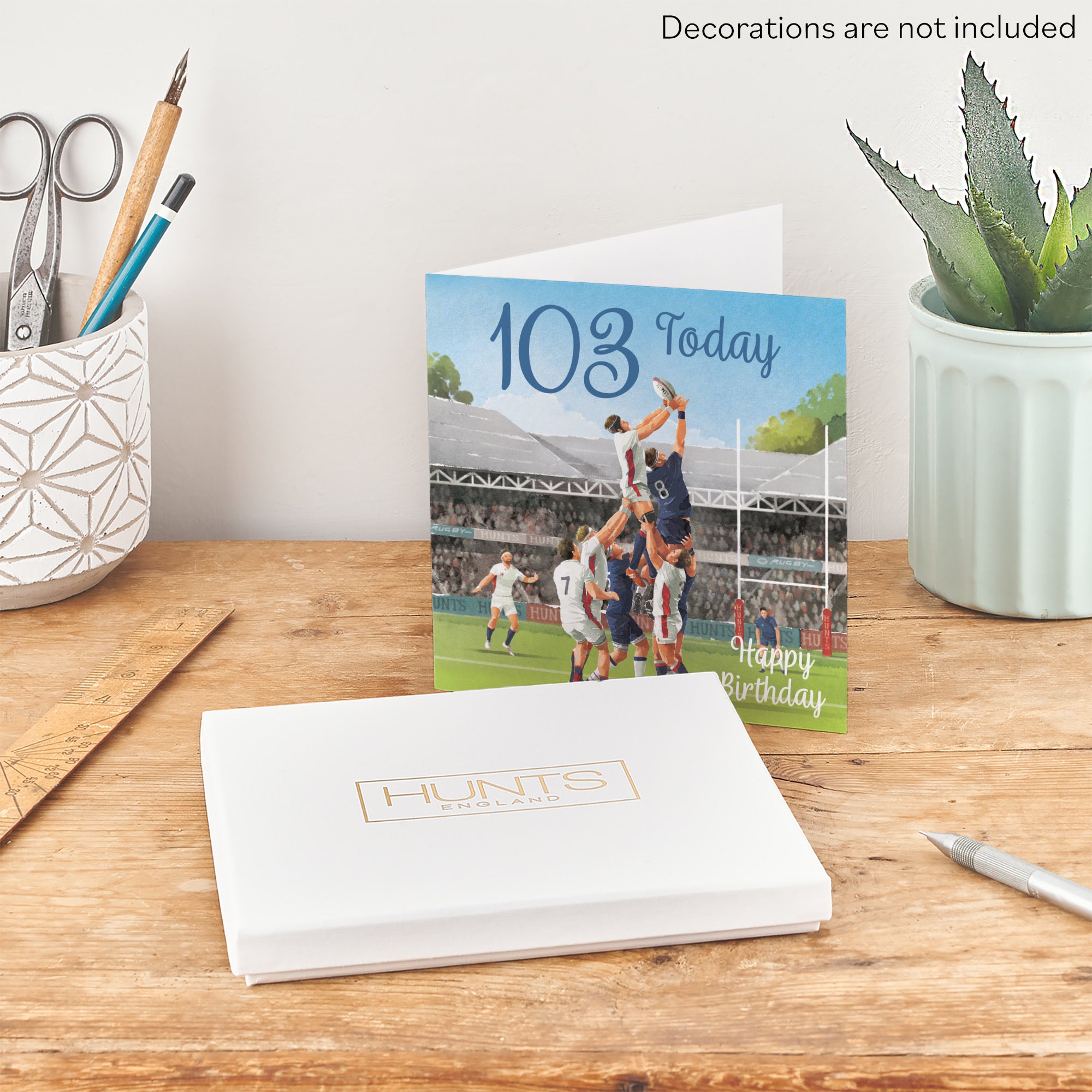 Boxed Rugby 103rd Birthday Card Milo's Gallery - Default Title (B0D5YW736S)