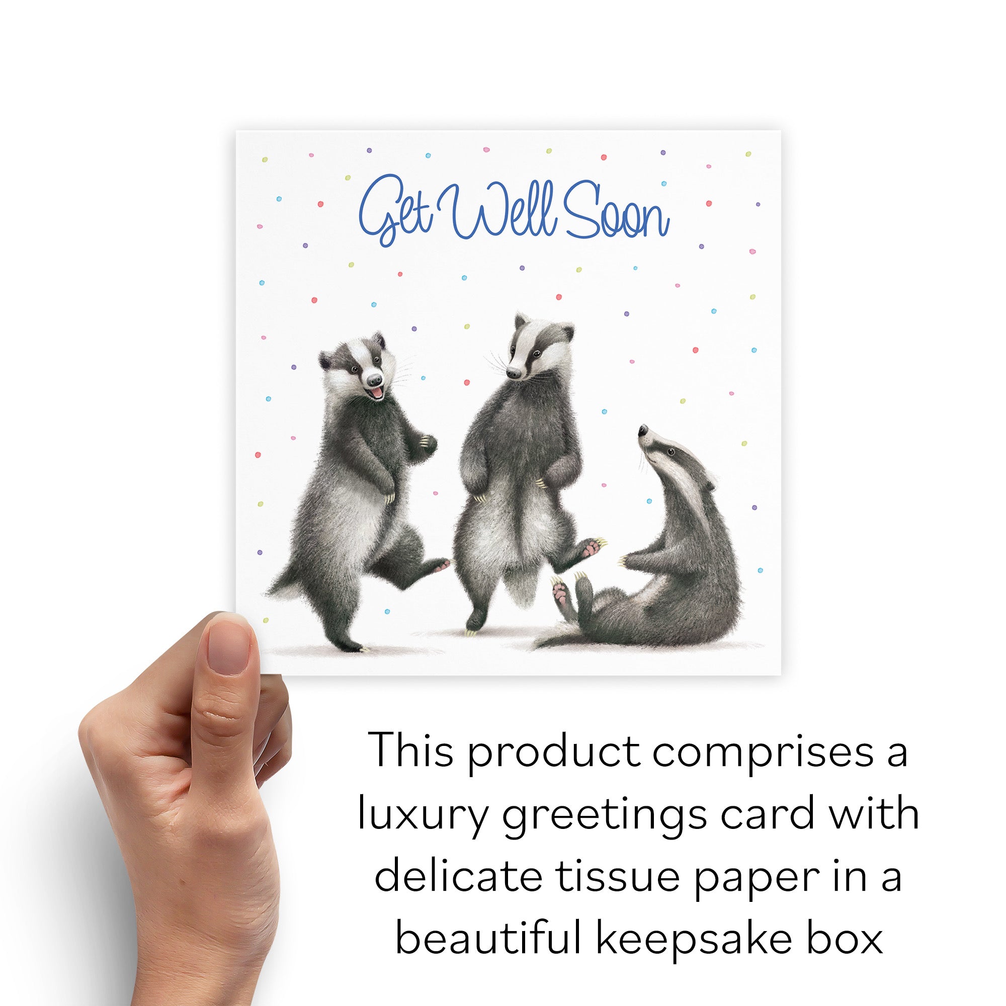 Boxed Badgers Get Well Soon Card Milo's Gallery - Default Title (B0D5YWB19N)