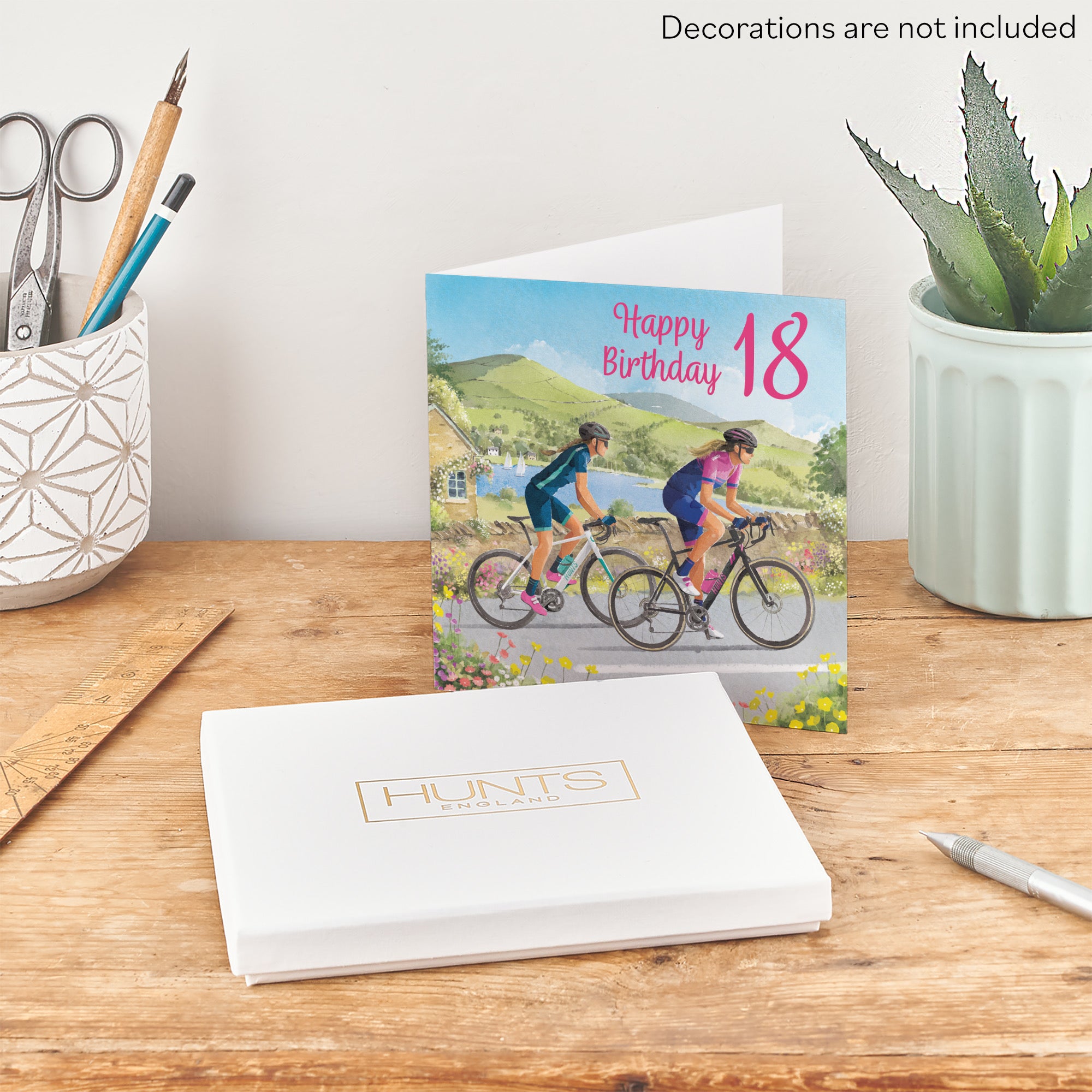 Boxed Cycling Female 18th Birthday Card Milo's Gallery - Default Title (B0D5YWL8VN)