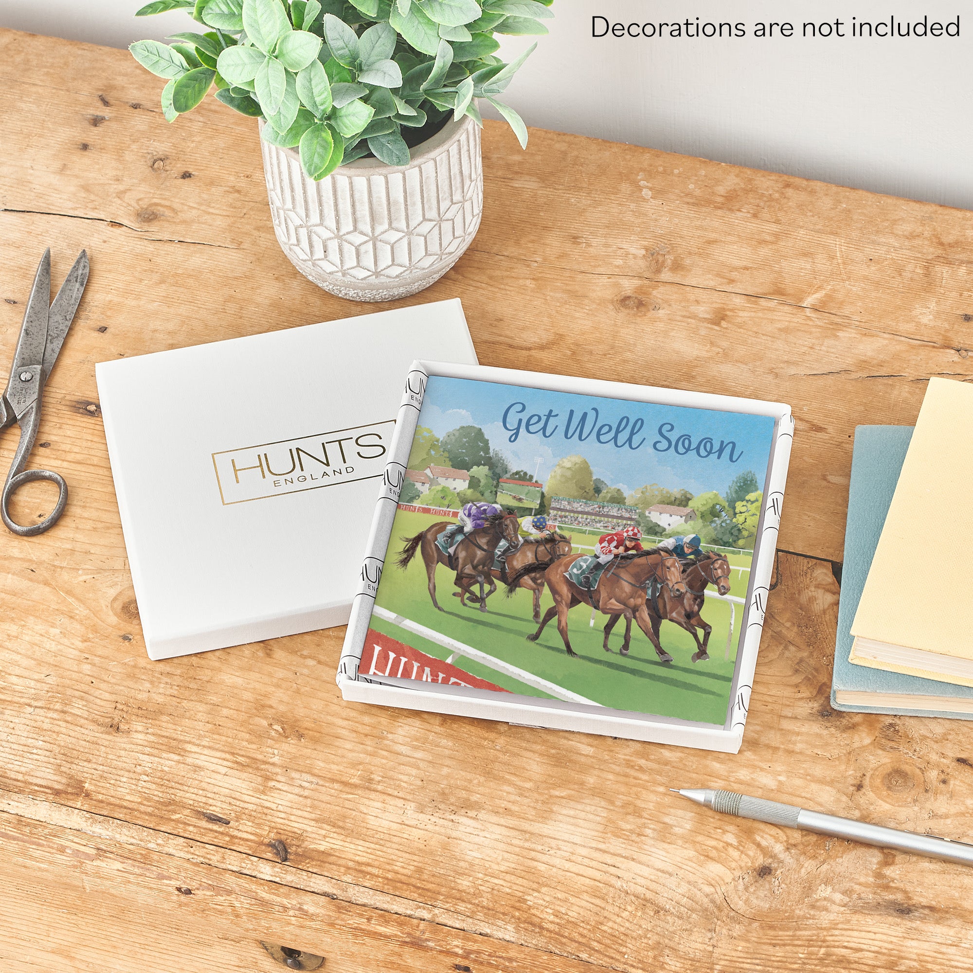 Boxed Horse Racing Get Well Soon Card Milo's Gallery - Default Title (B0D5YWLQ4R)