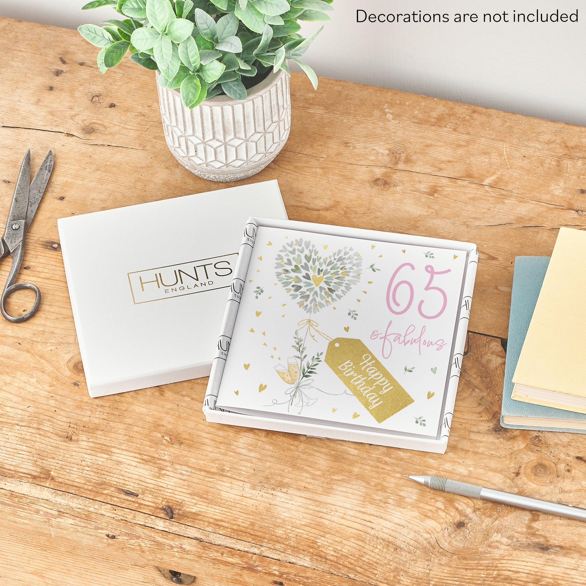 Boxed Contemporary Hearts 65th Birthday Card Gold Foil Milo's Gallery - Default Title (B0D5YWM5HY)