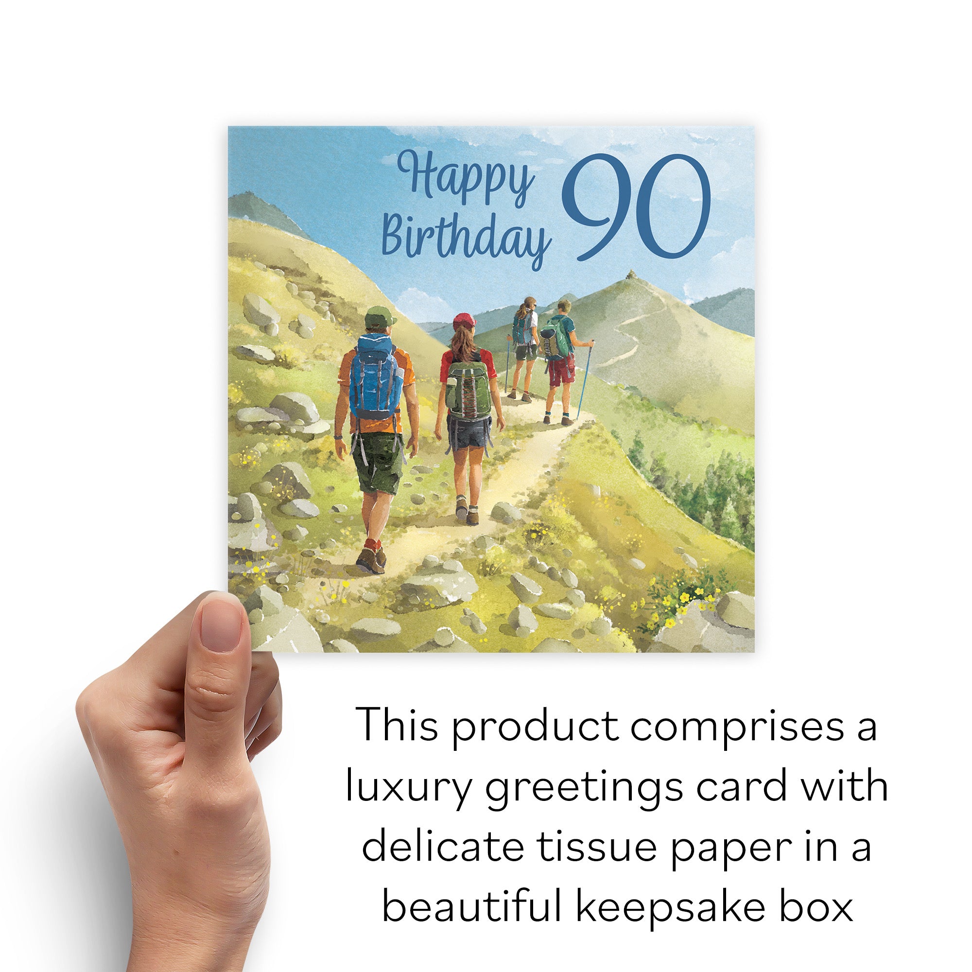 Boxed Walking 90th Birthday Card Milo's Gallery - Default Title (B0D5YWN9Q3)