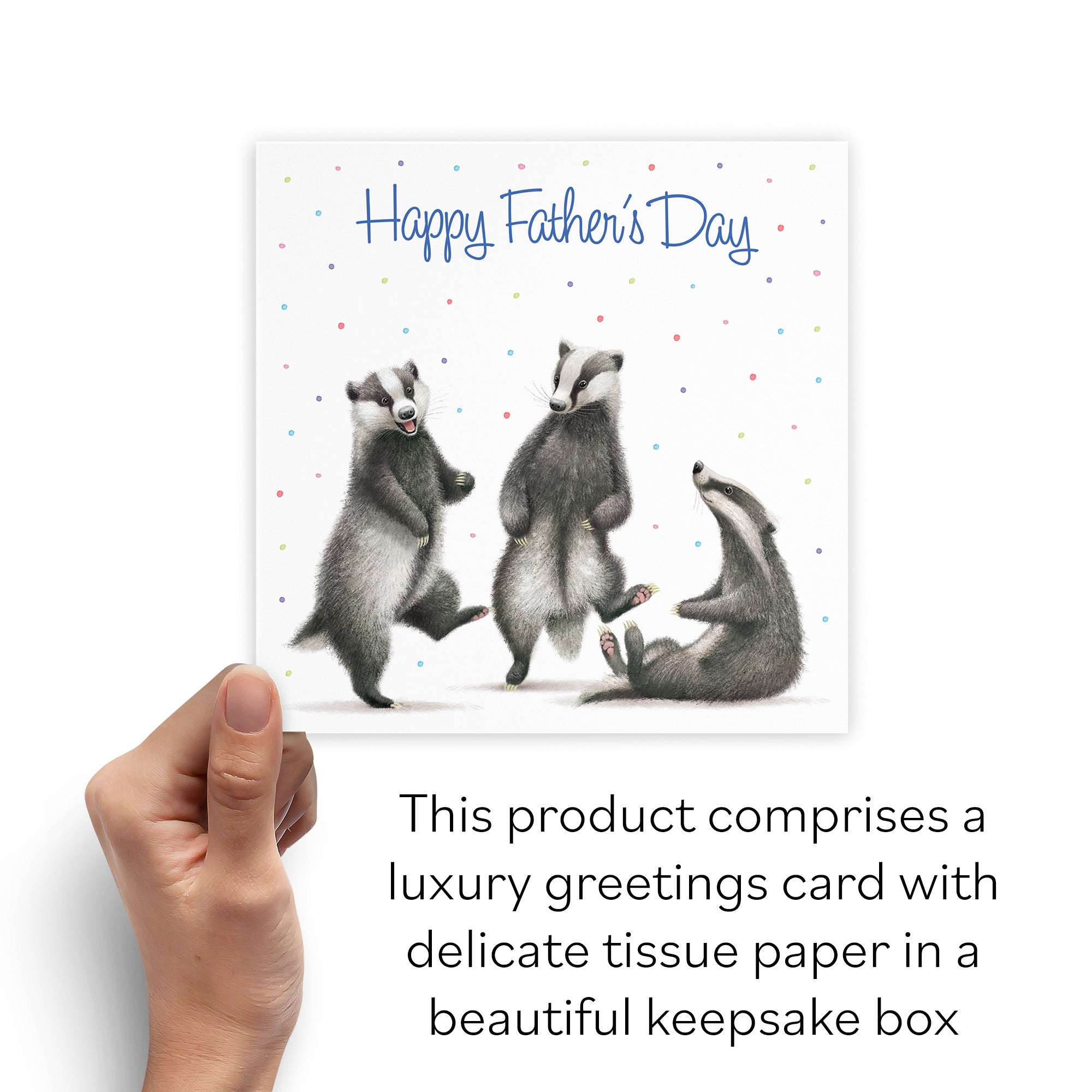 Boxed Badgers Father's Day Card Milo's Gallery - Default Title (B0D5YWQK5S)