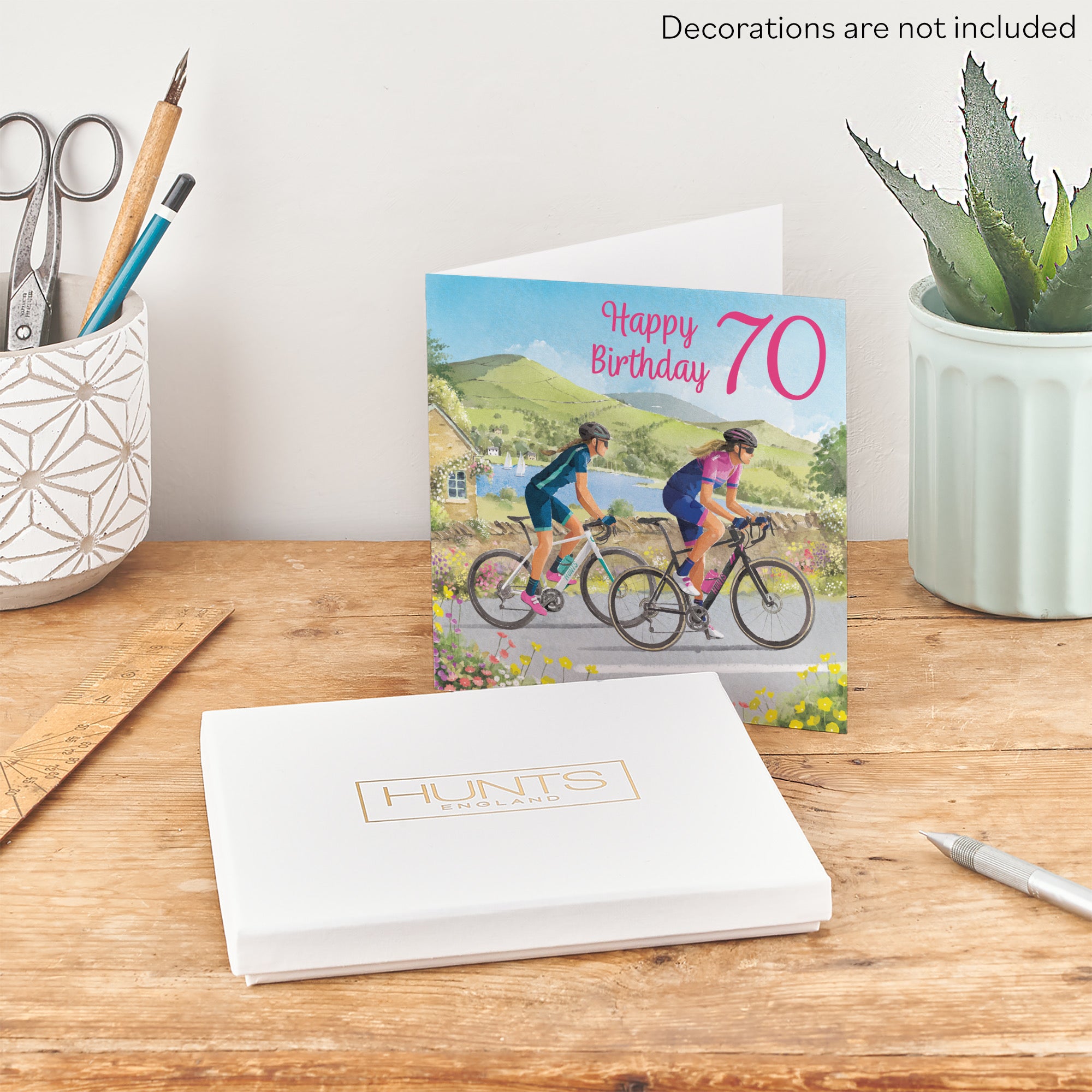 Boxed Cycling Female 70th Birthday Card Milo's Gallery - Default Title (B0D5YWT87D)